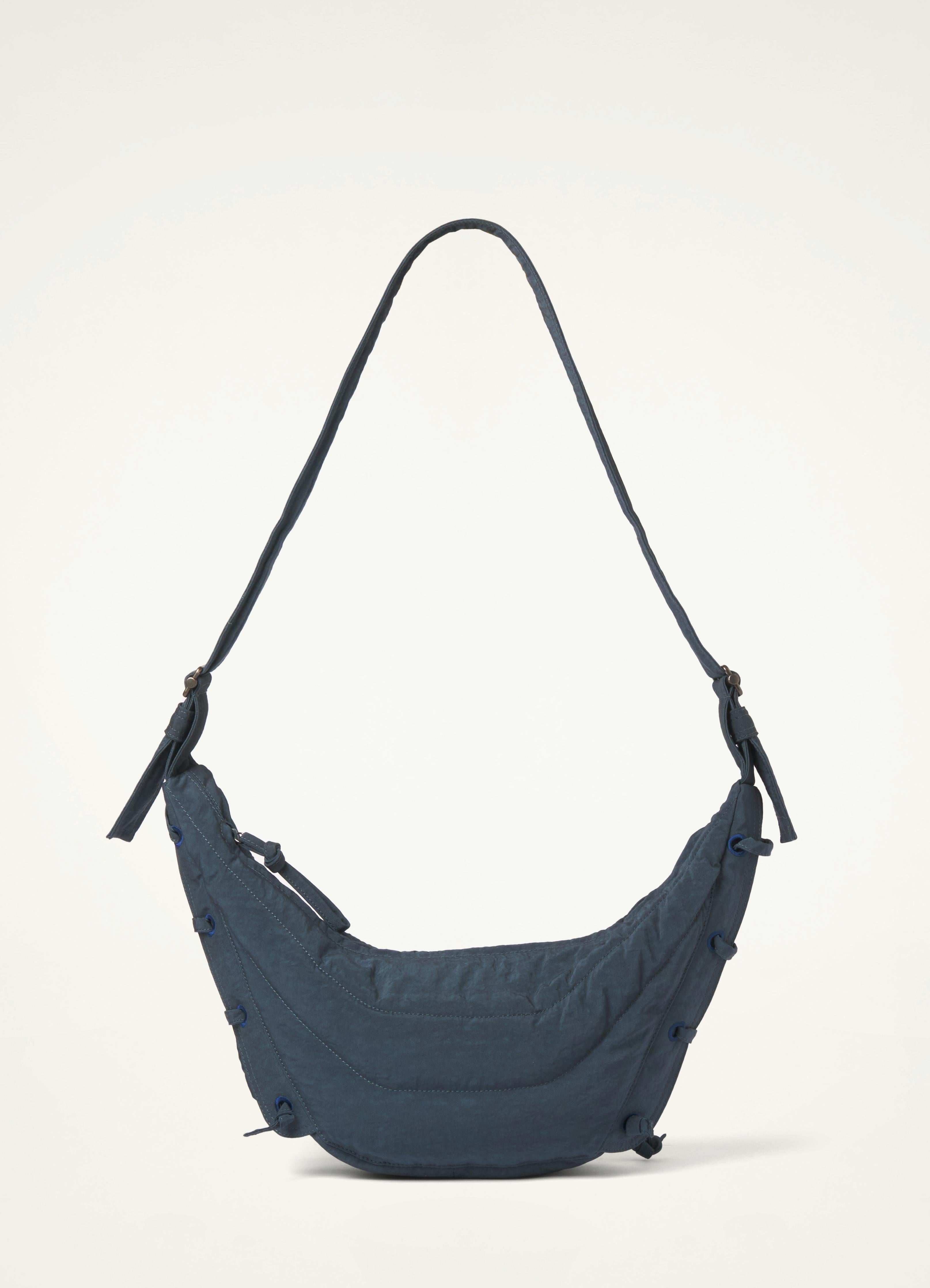 Green Blue Small Soft Game Bag in Nylon Canvas | LEMAIRE