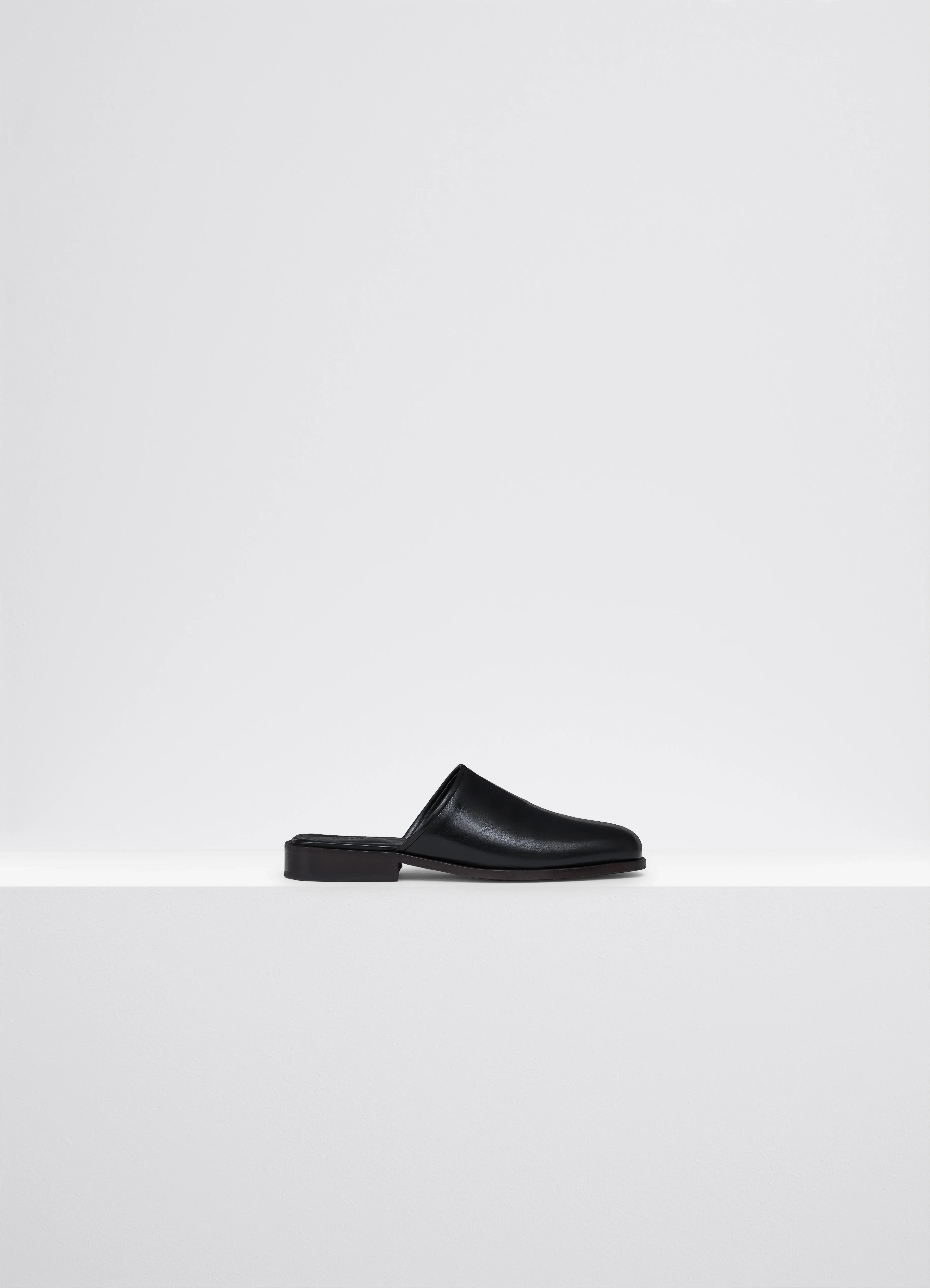 Leather mule shoes clearance