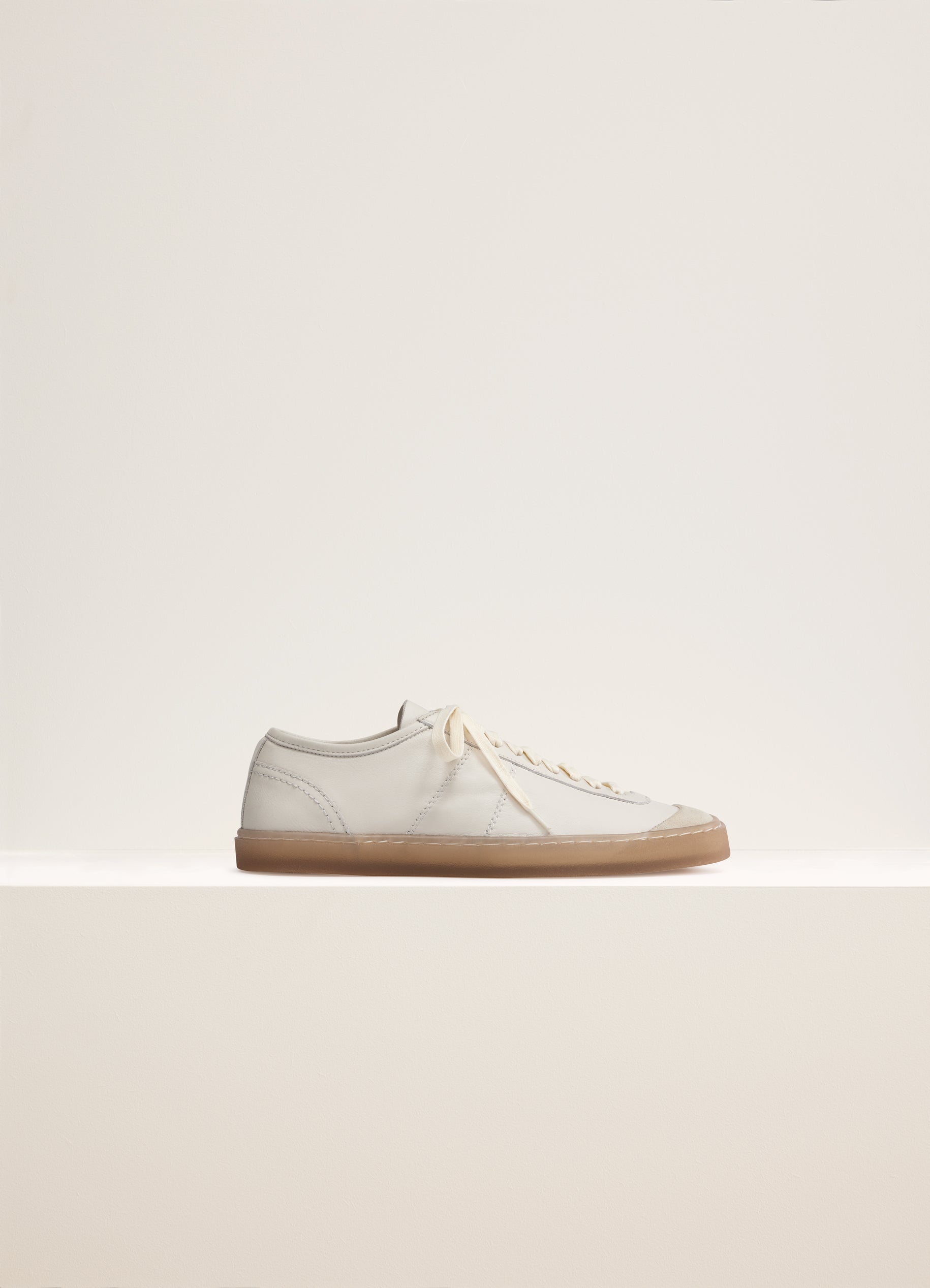 LEMAIRE Laced Soft Clay | in White Trainers Linoleum Leather Up