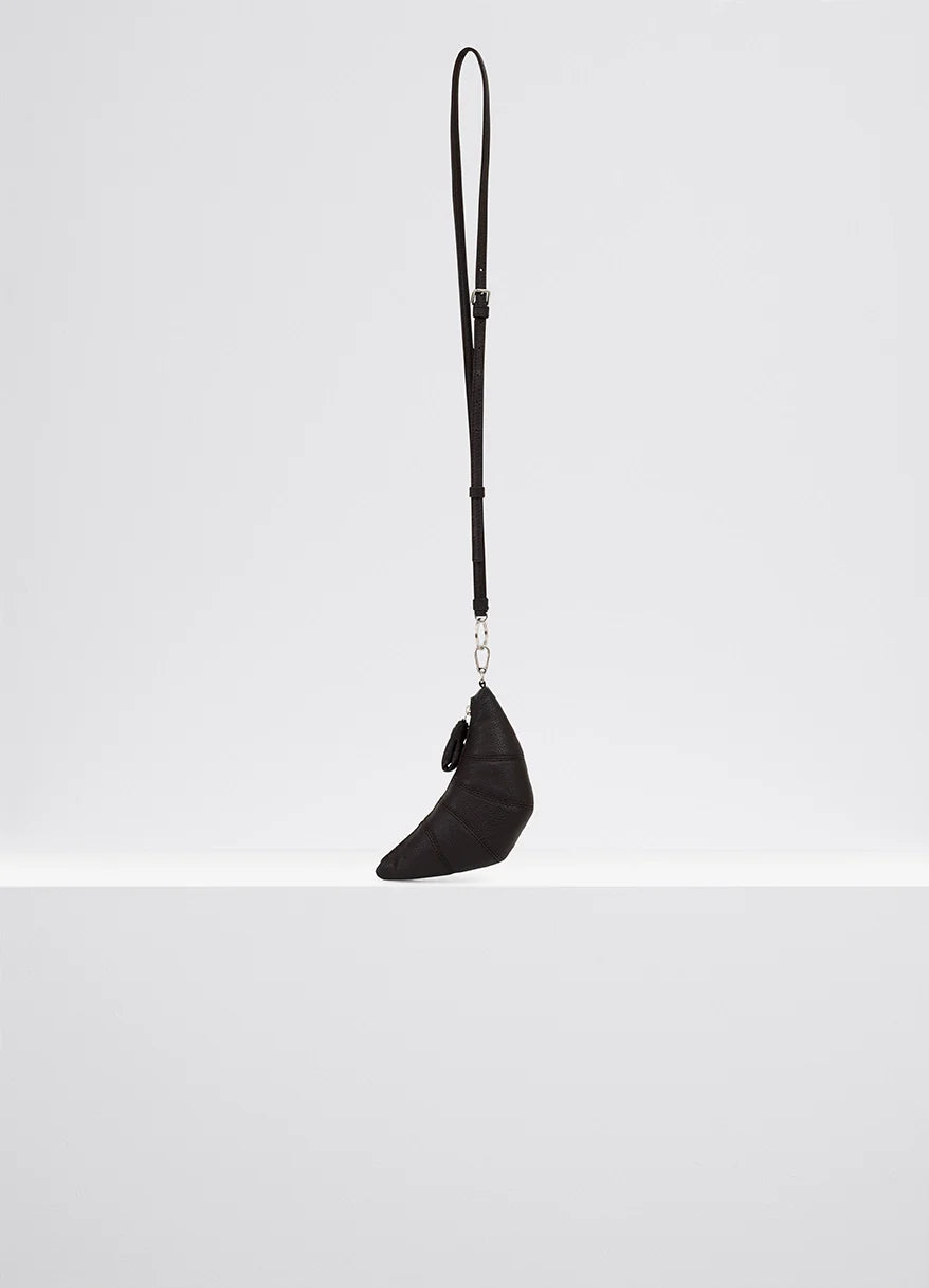 DARK CHOCOLATE Cross-body croissant coin purse | LEMAIRE 