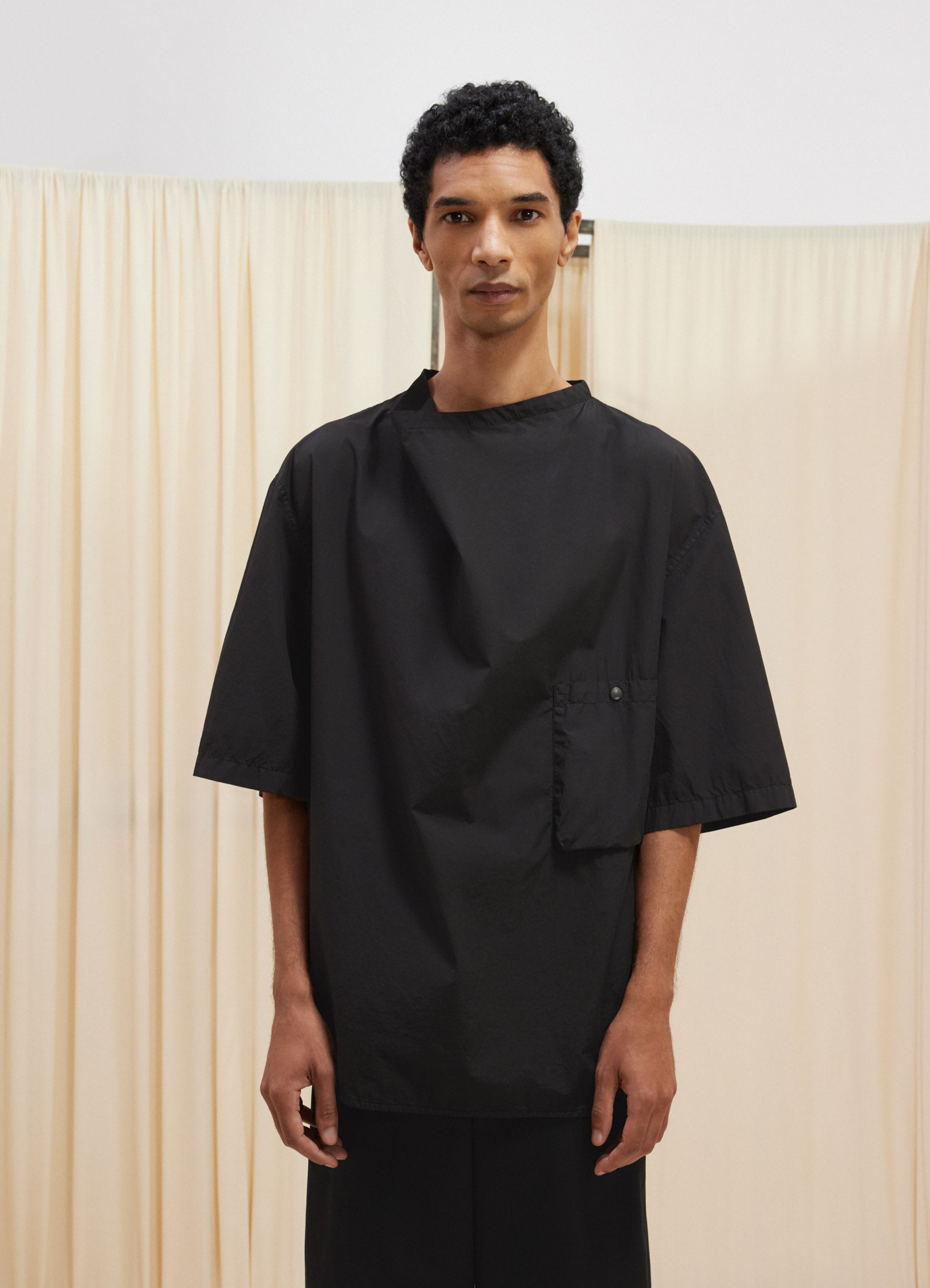 draped tops with sleeves