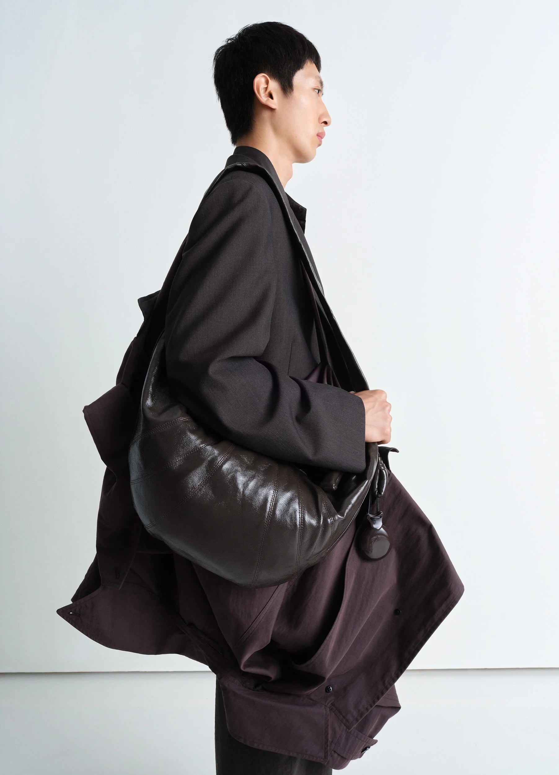 Lemaire クロワッサン ショルダーバッグ Dark chocolate 正規 Lemaire クロワッサン ショルダーバッグ Dark chocolate 正規