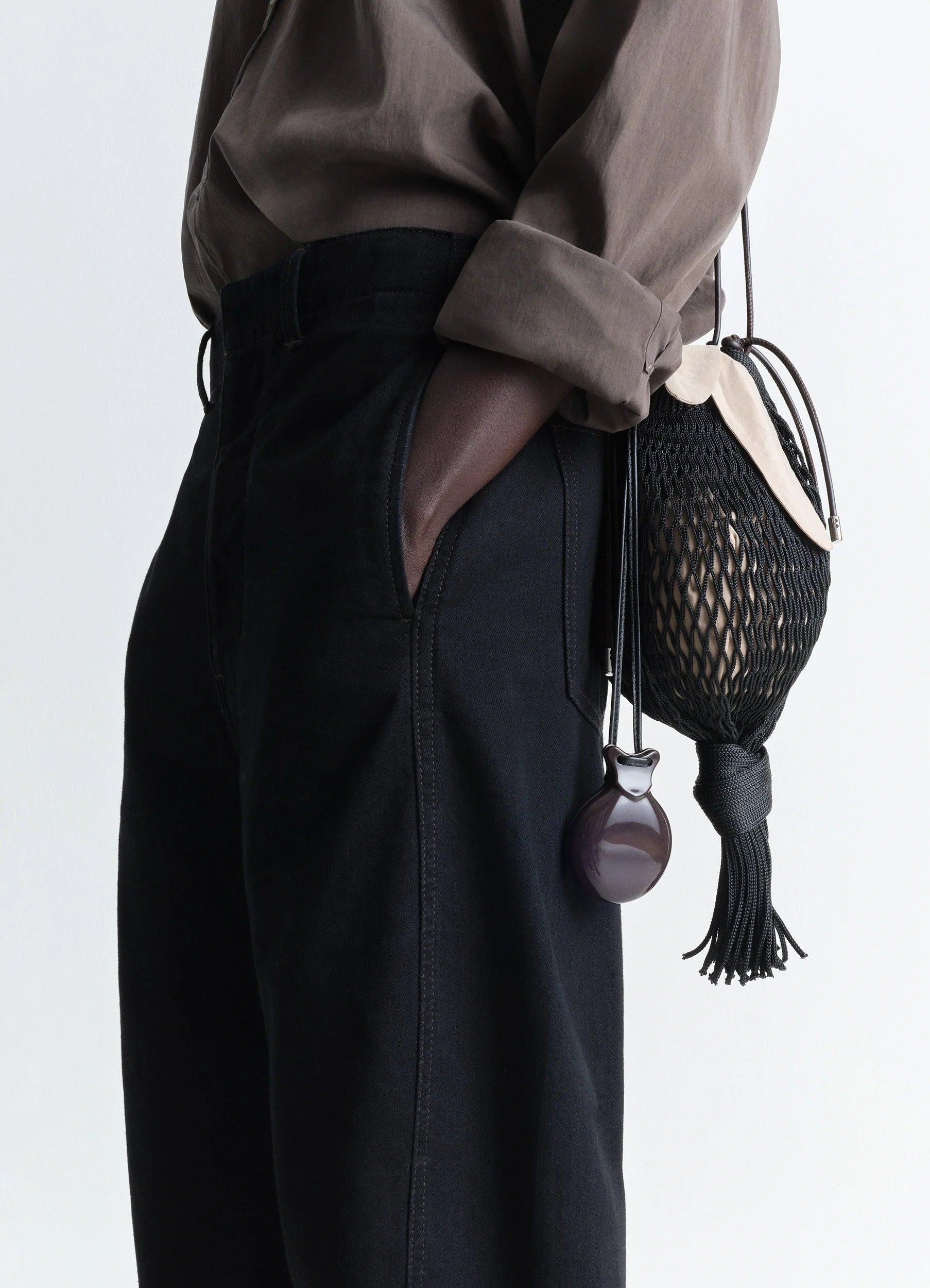Dark Chocolate Small Croissant Bag | LEMAIRE Dark Chocolate Small Croissant Bag | LEMAIRE