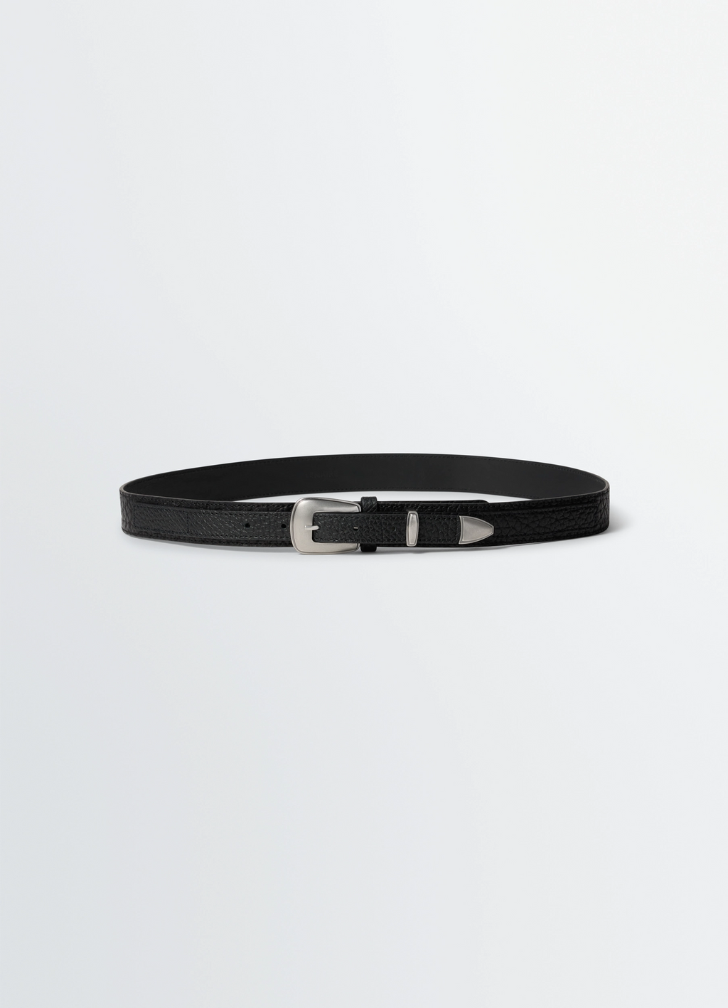 MINIMAL WESTERN BELT - Black - Grained Cow Leather - Unisex | LEMAIRE