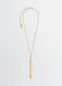 AUBOCK Pen Necklace in Gold Tone Metal, product shot, Front View Minimalist Design