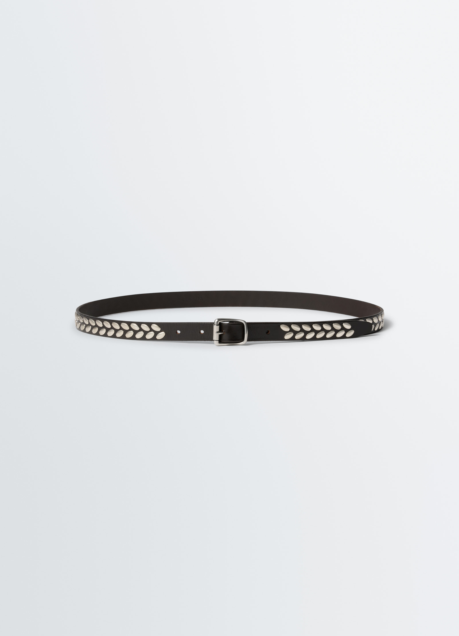 Almond stud belt 20 mm in leather