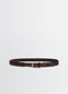 Weaved Belt 25 in Shiny Braided Leather, product shot, Front View LWG Gold-certified Craftsmanship