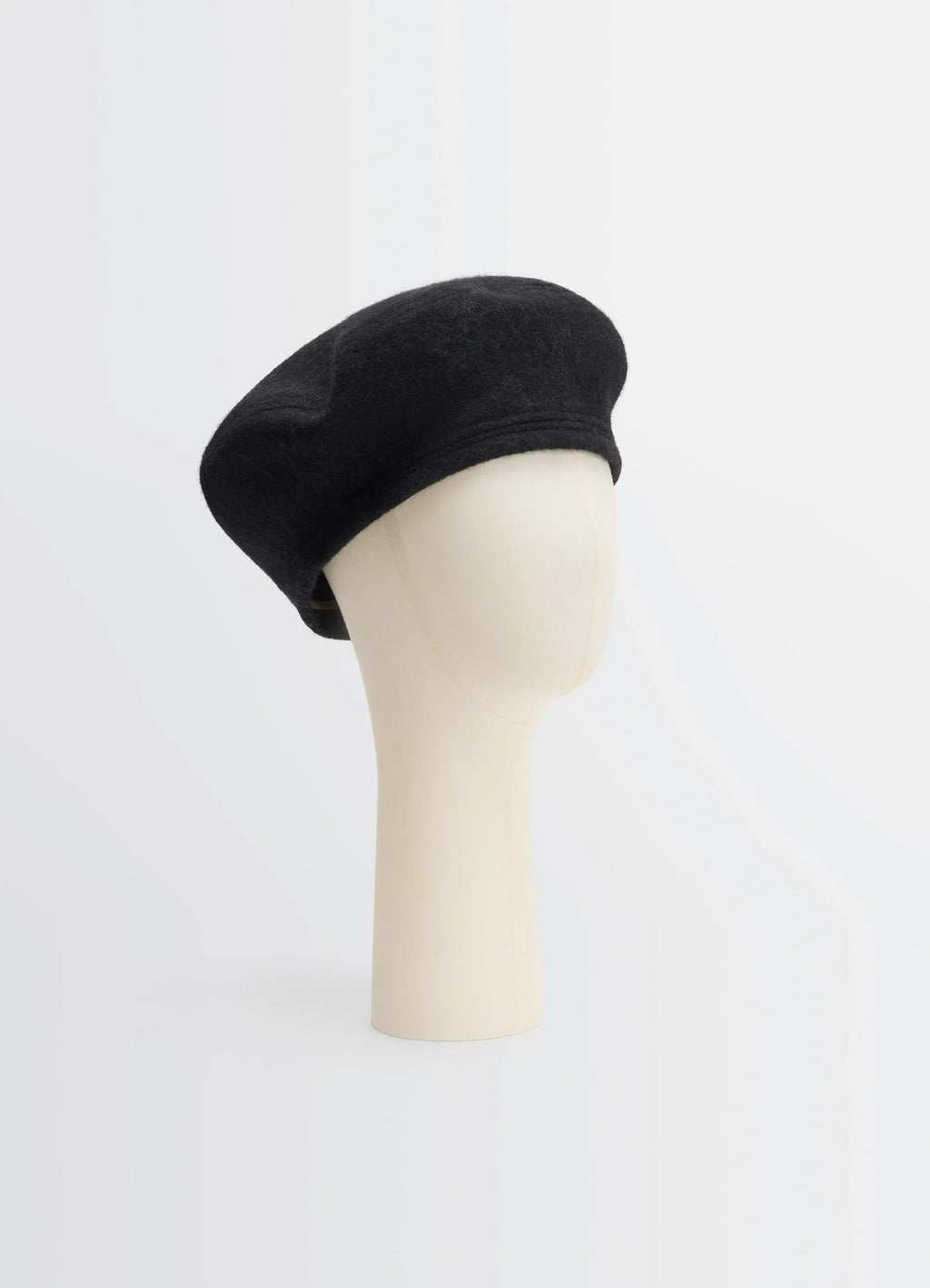 Oversized Beret in Wool and Alpaca Blend, product shot, three-quarter view classic slouchy fit