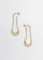 Lemaire Short Drop Earrings in Vermeil, product shot, Detail shot Smooth curve design