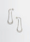 Lemaire Signature Drop Earrings in Rhodium-plated Silver, product shot, Top view Drop style