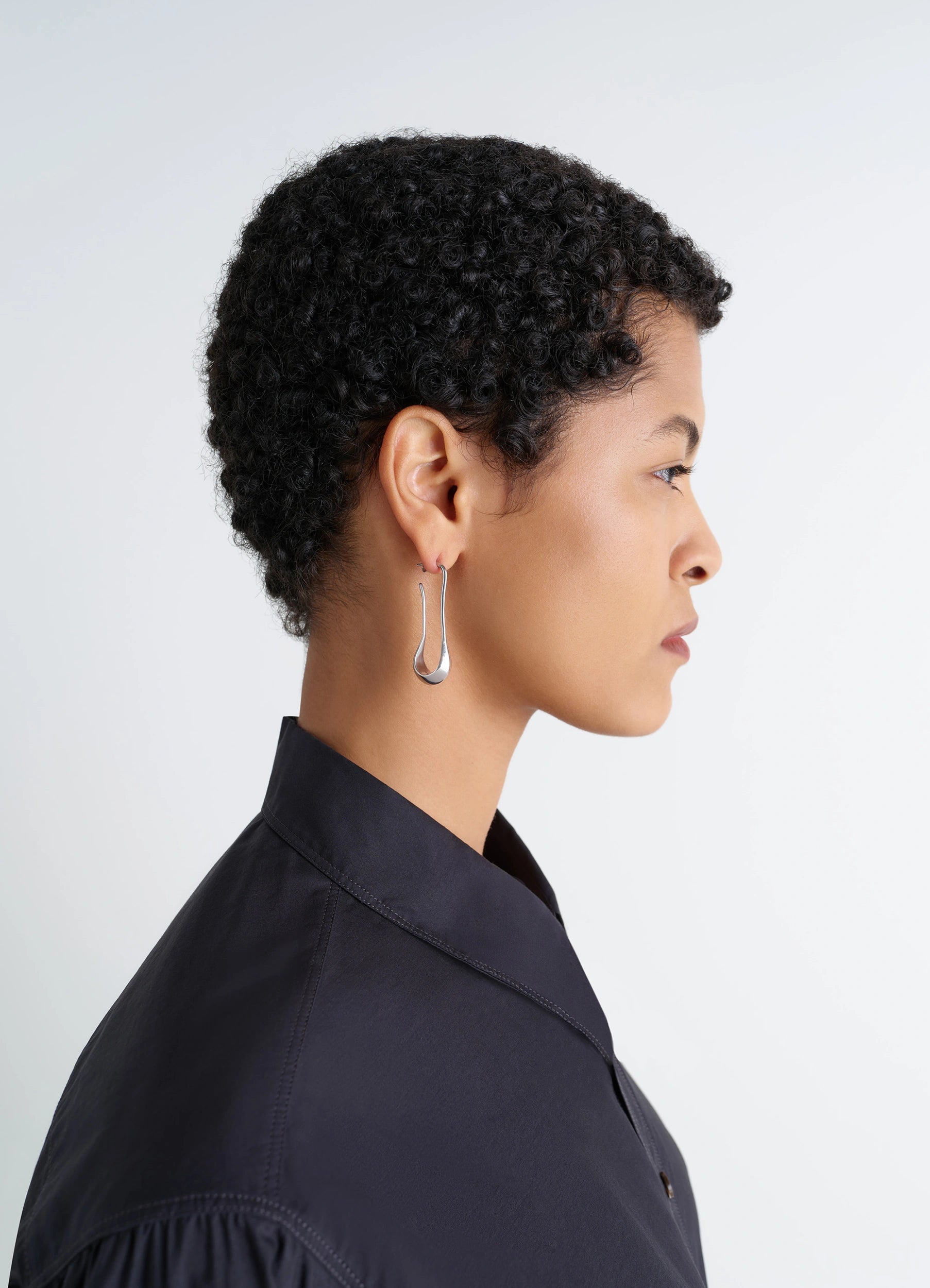 Silver Short Drop Earrings | LEMAIRE Silver Short Drop Earrings | LEMAIRE