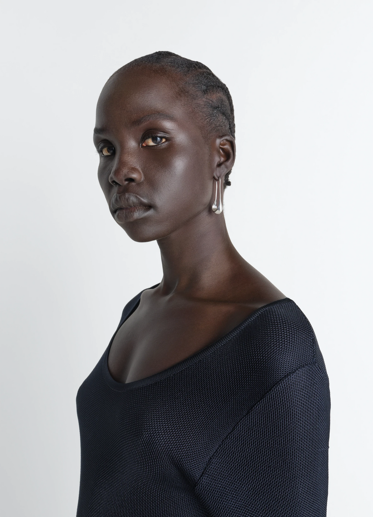 SHORT DROP EARRINGS IN SILVER - Silver - Rhodium Silver - Women