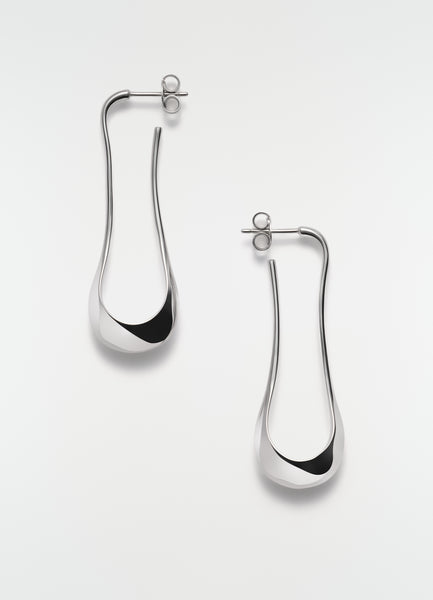 SHORT DROP EARRINGS IN SILVER - Silver - Rhodium Silver - Women
