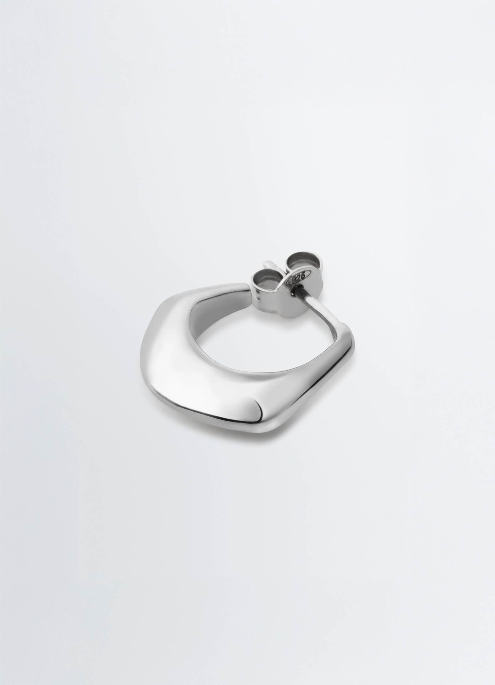 MINI DROP EARRING IN SILVER - Silver - Rhodium Silver - Unisex MINI DROP EARRING IN SILVER - Silver - Rhodium Silver - Unisex