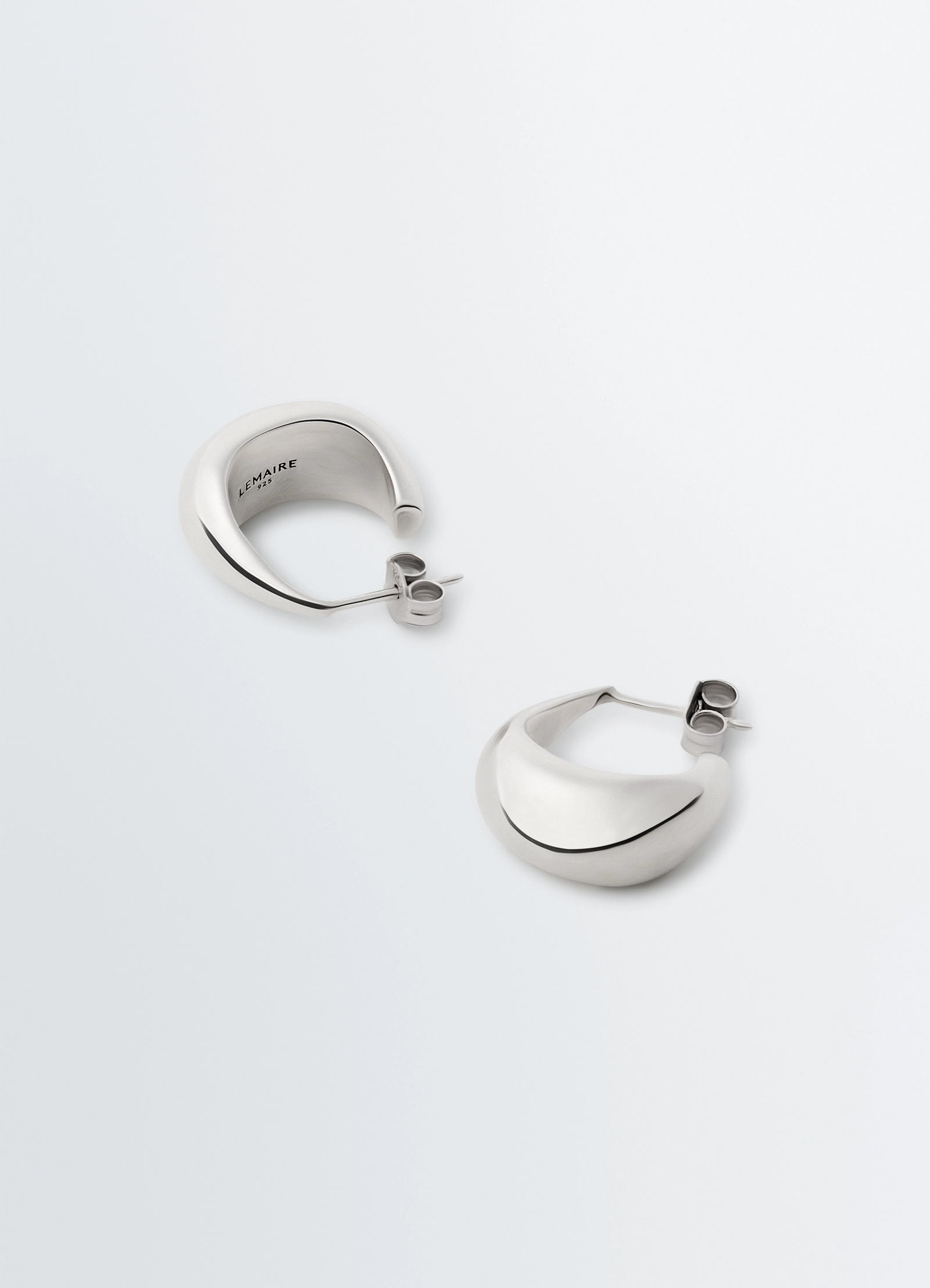 Curved mini drop in silver