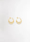 Lemaire Curved Mini Drop Earrings in Gold Vermeil, product shot, Front view Drop-shaped design