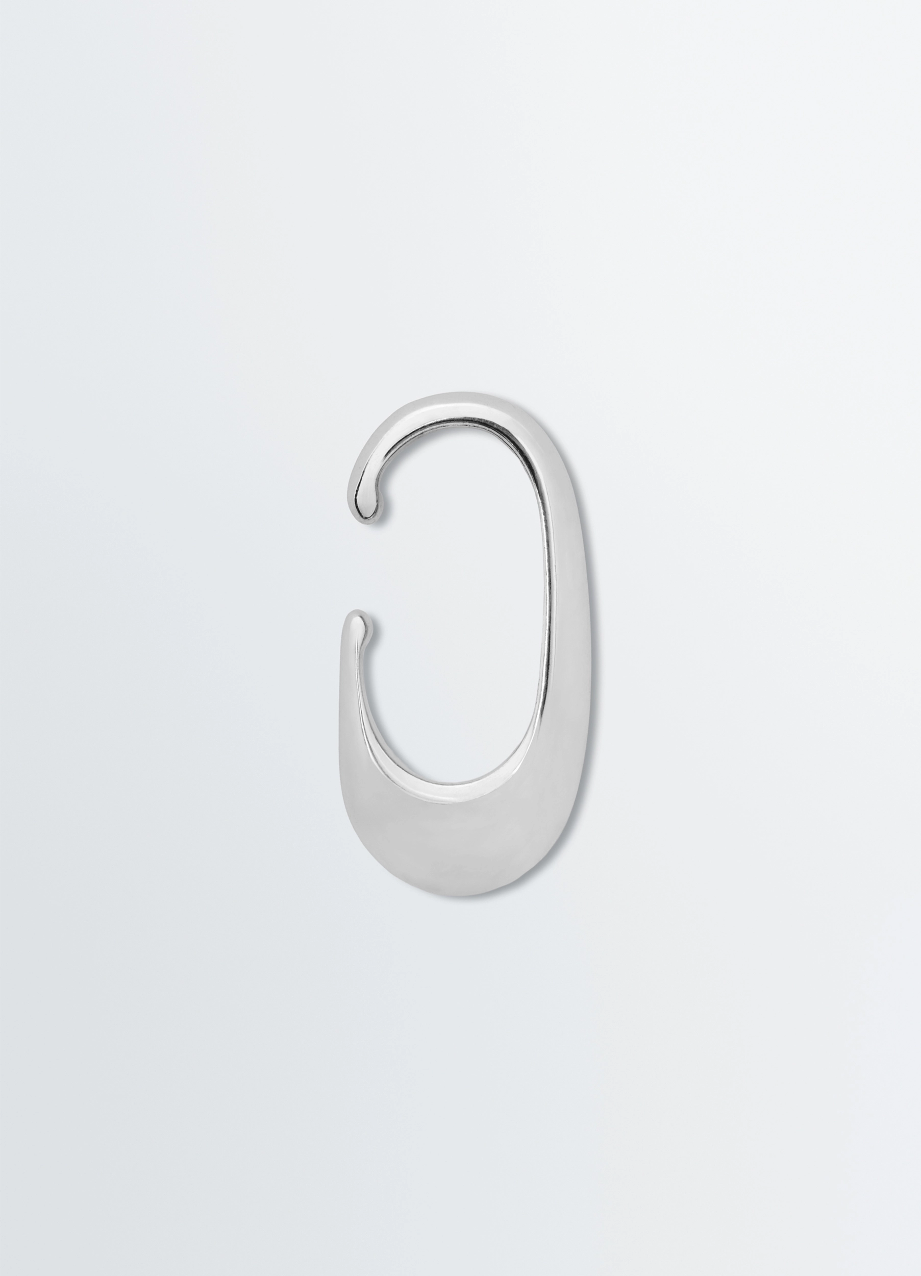 LONG DROP EARCUFF IN SILVER - Silver - Rhodium Silver - Unisex 