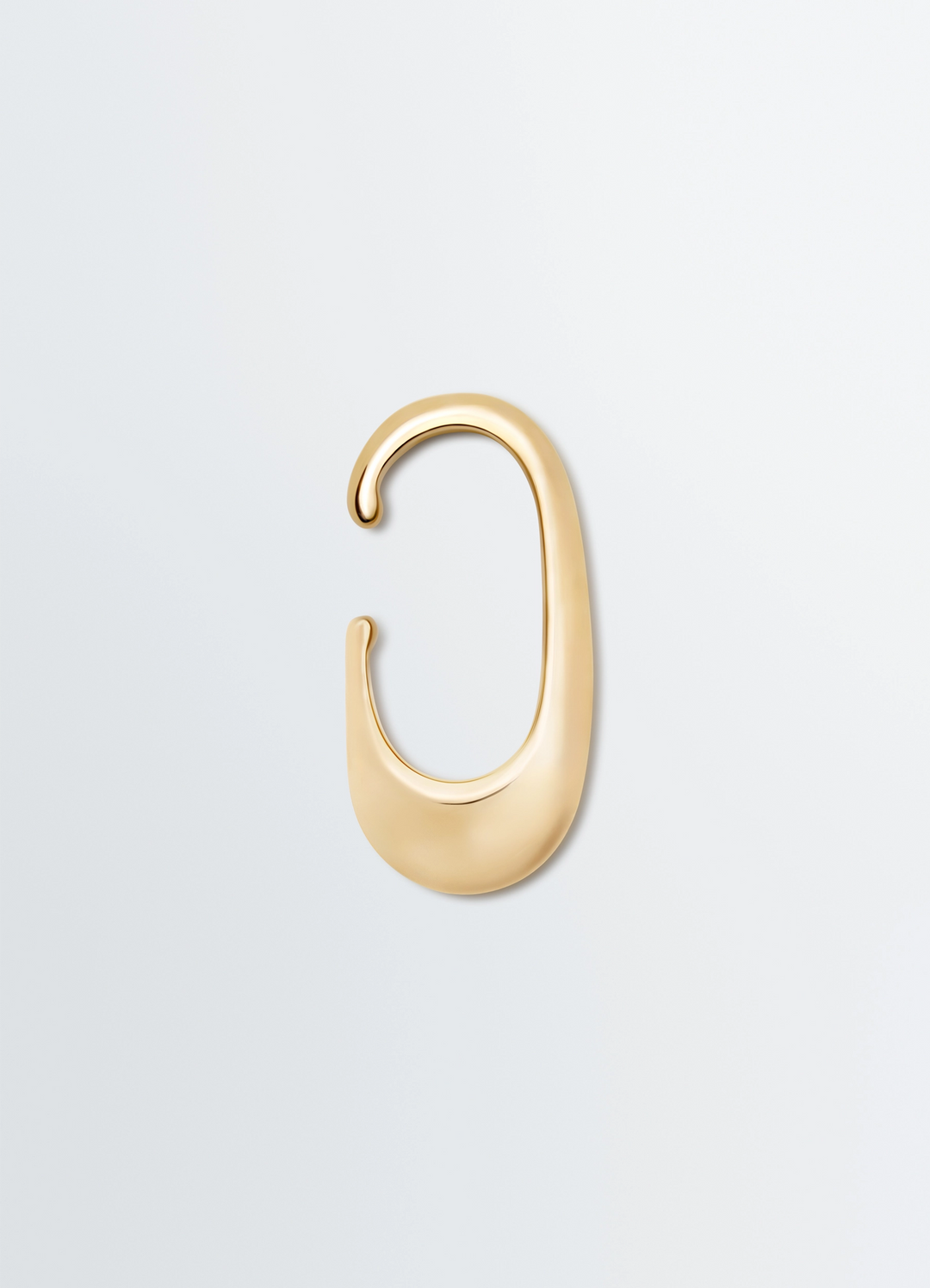 Long Drop Earcuff in Vermeil, product shot, Front view Drop-shaped design