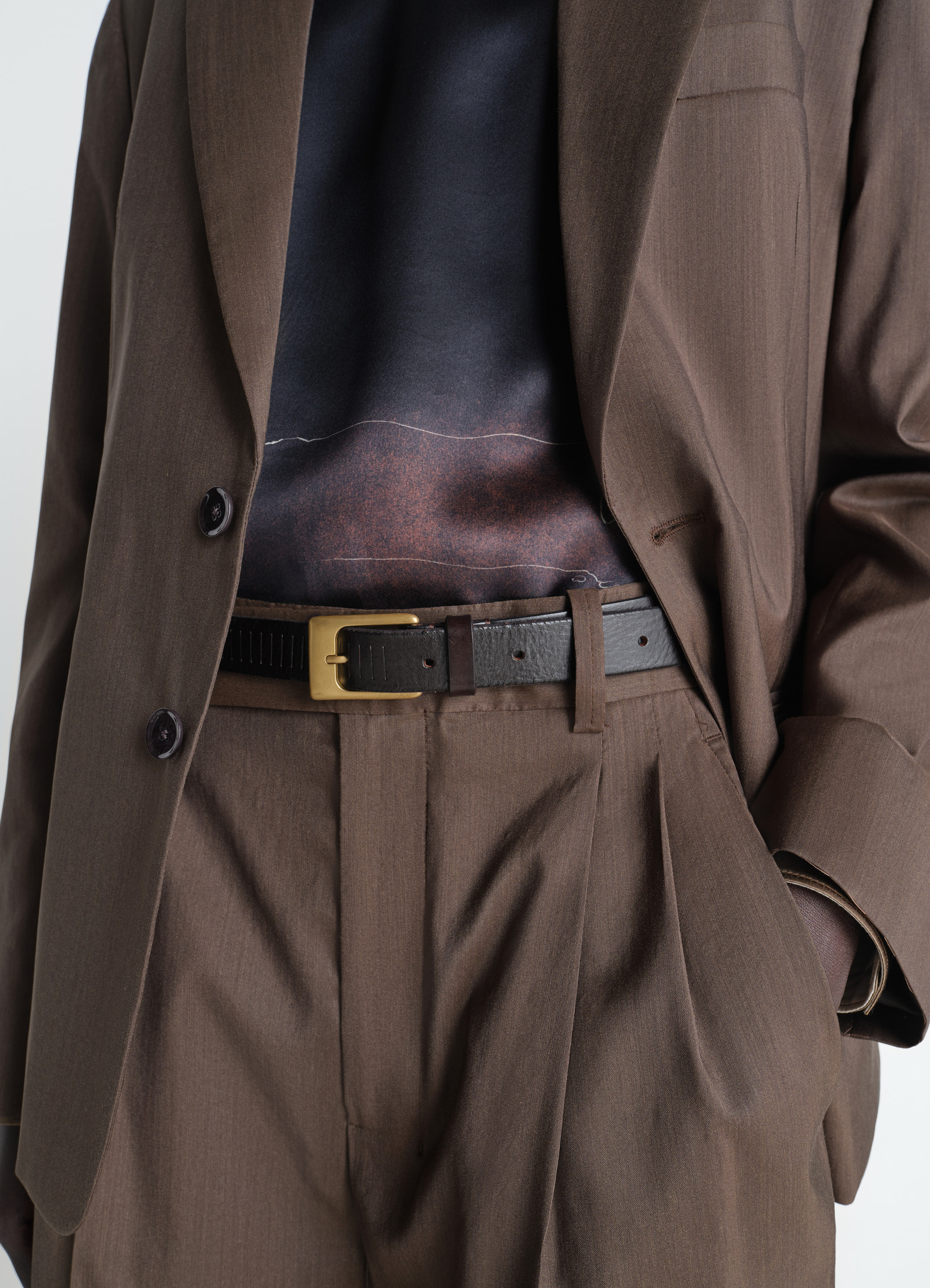 Ceinture rail en cuir végétal