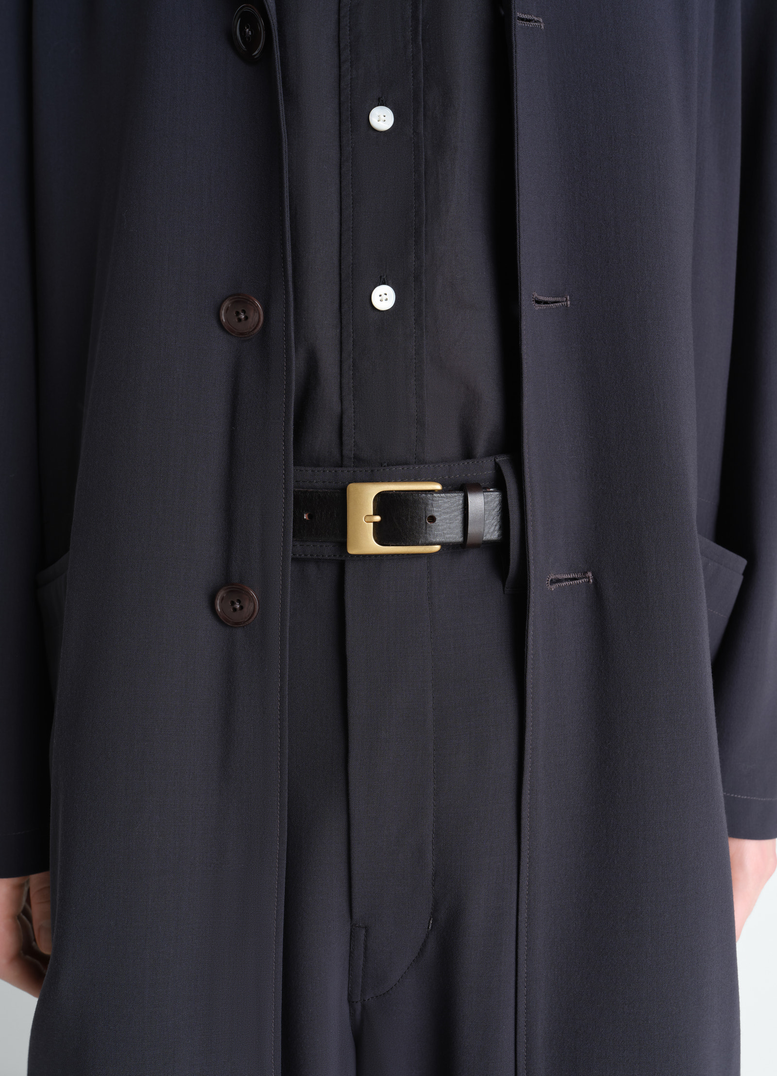 Ceinture rail en cuir végétal
