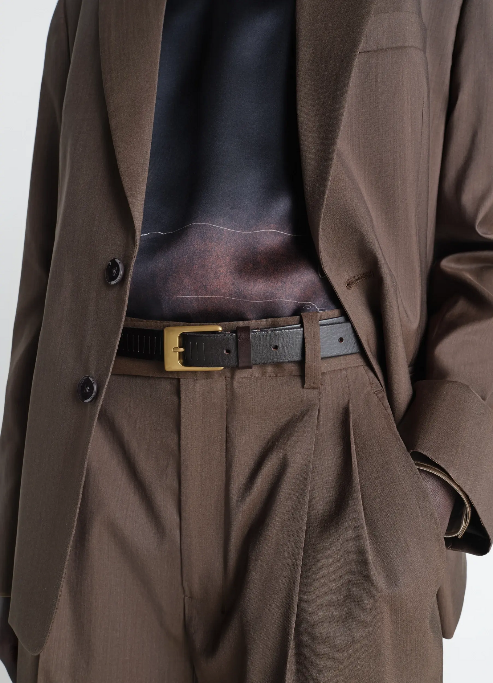 Ceinture rail en cuir végétal