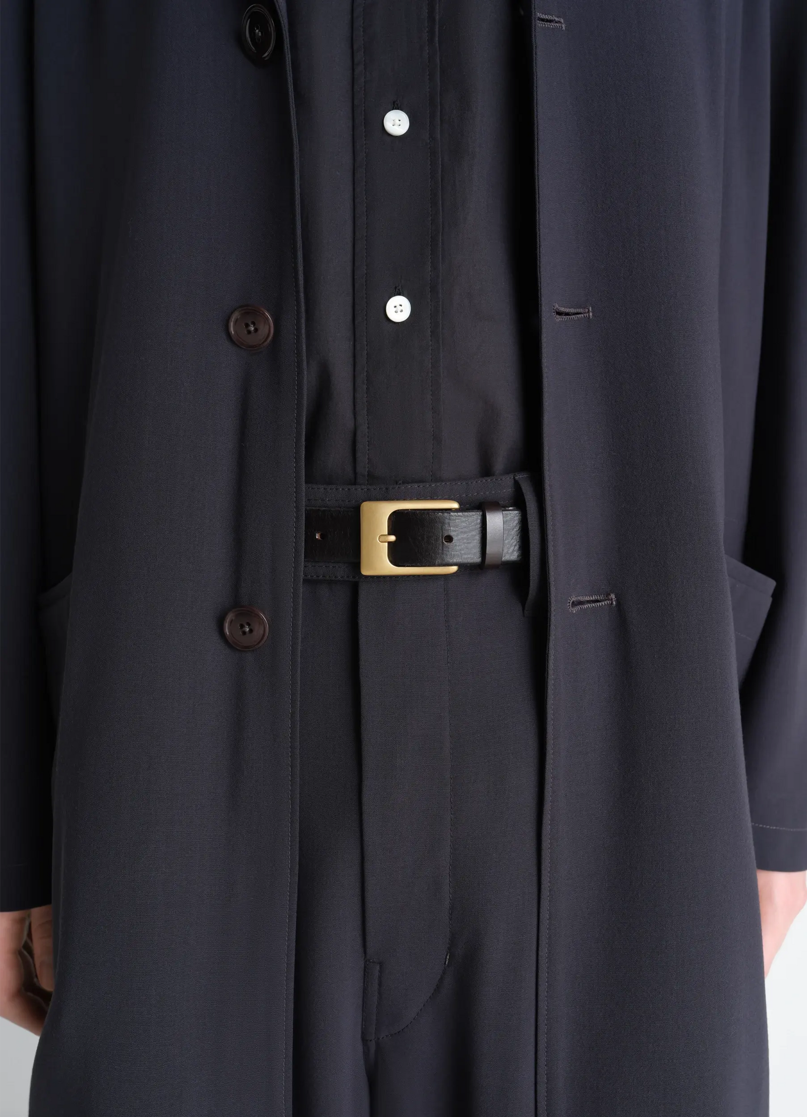 Ceinture rail en cuir végétal