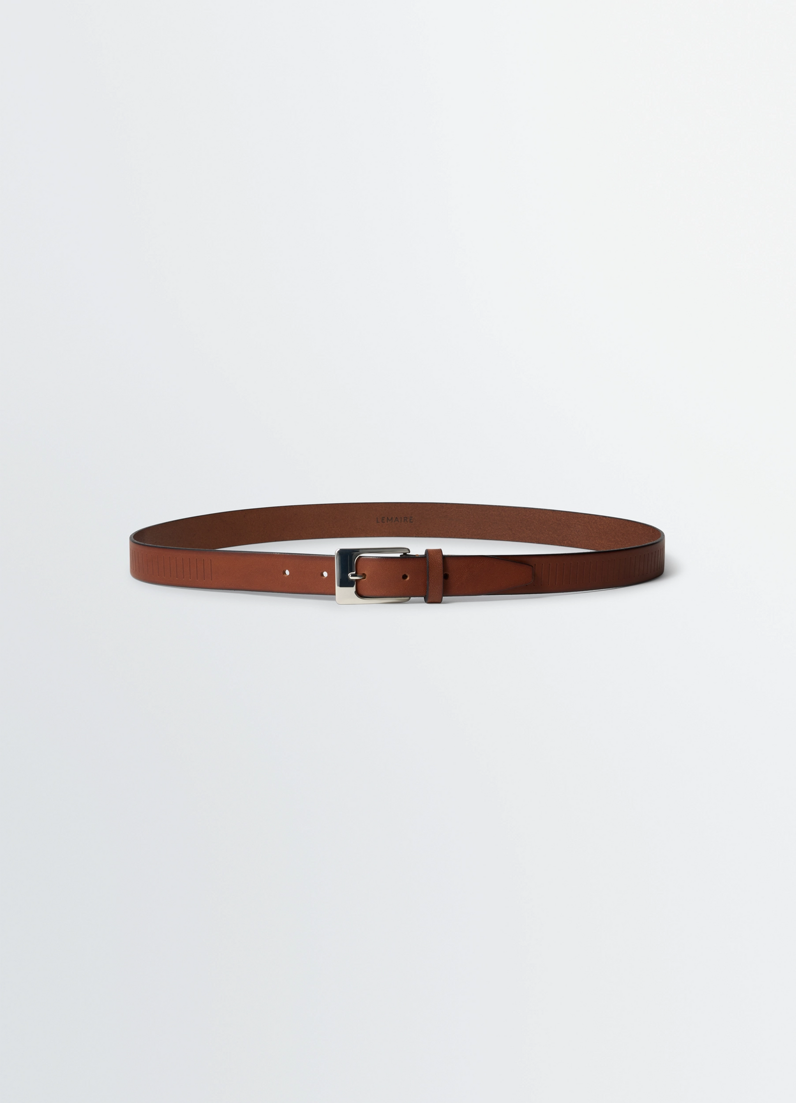 Rail belt 25 mm in leather, product shot, front view rail-embossed