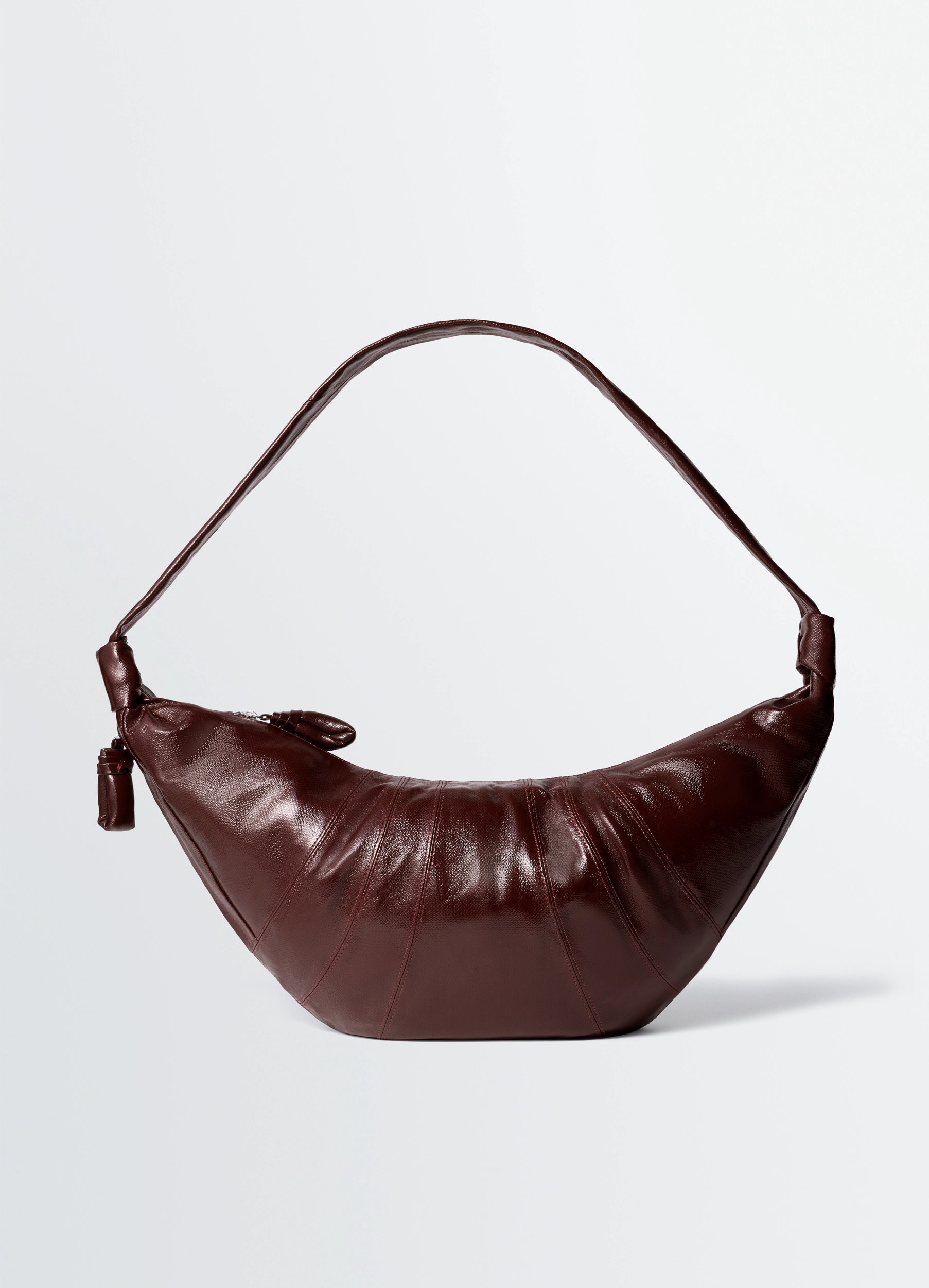 LARGE CROISSANT BAG - Chocolate Fondant - Coated Cotton - Unisex