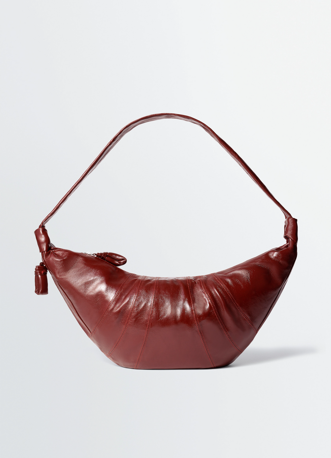MEDIUM CROISSANT BAG IN COATED COTTON - Brick Red - Coated Cotton MEDIUM CROISSANT BAG IN COATED COTTON - Brick Red - Coated Cotton