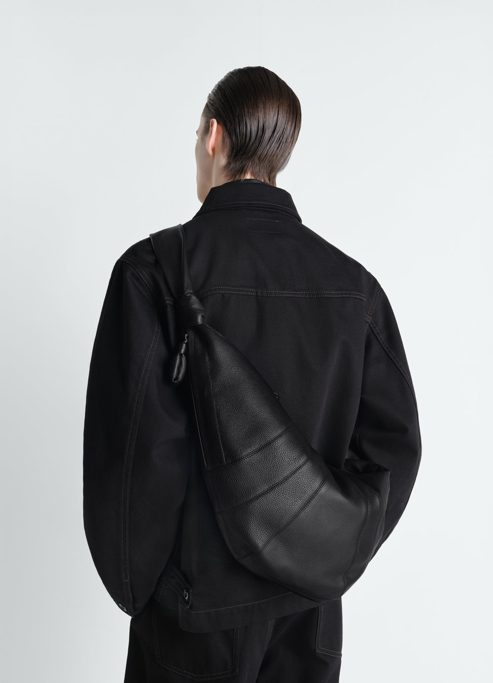 BORSA CROISSANT GRANDE IN PELLE