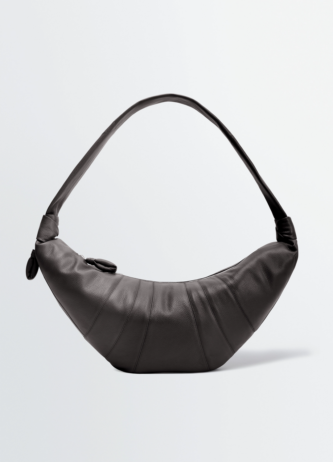 MEDIUM CROISSANT BAG IN LEATHER - Dark Chocolate - Soft Grained MEDIUM CROISSANT BAG IN LEATHER - Dark Chocolate - Soft Grained