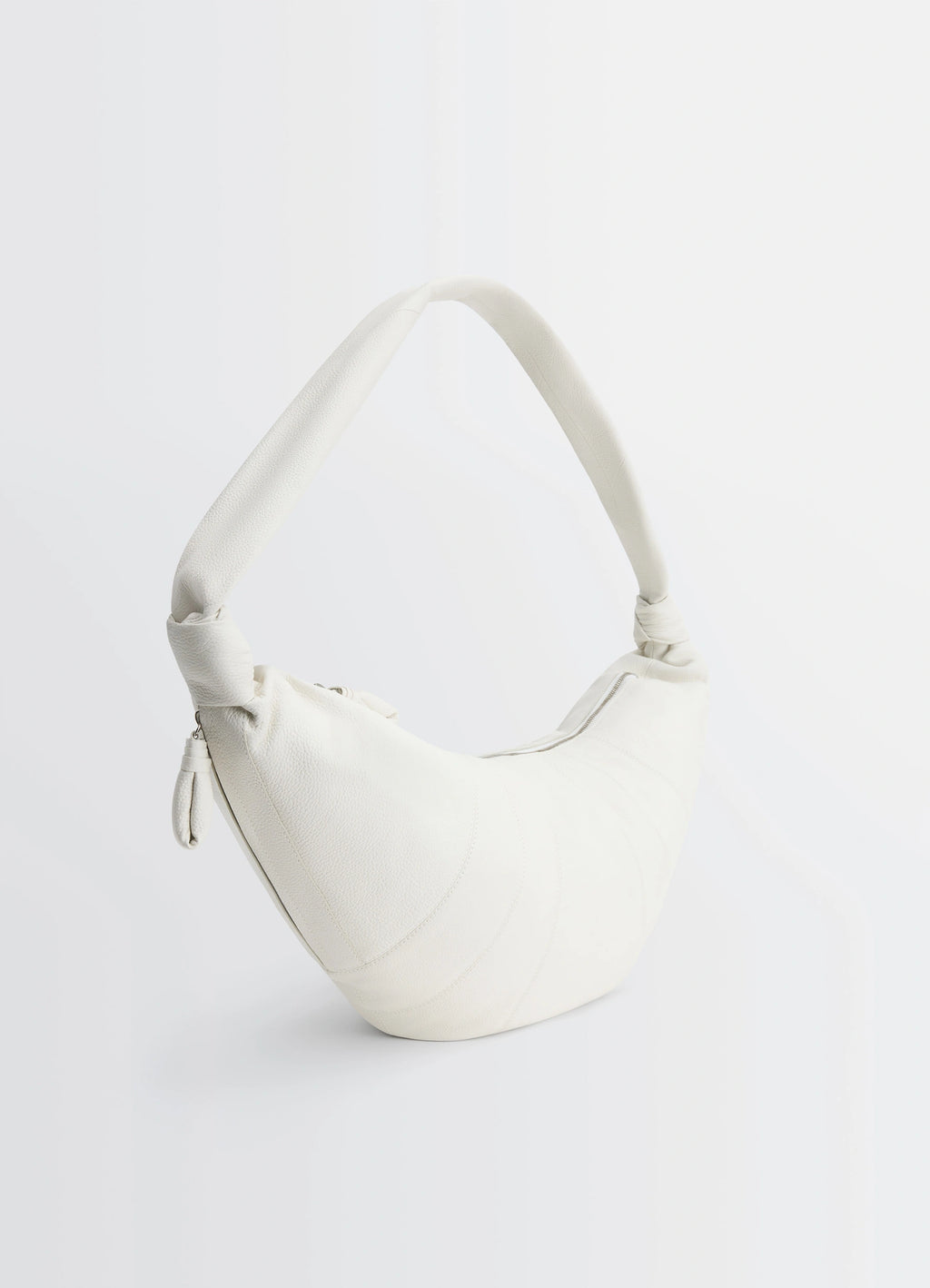 LARGE CROISSANT BAG - Chalk - Soft Grained Leather - Unisex | LEMAIRE