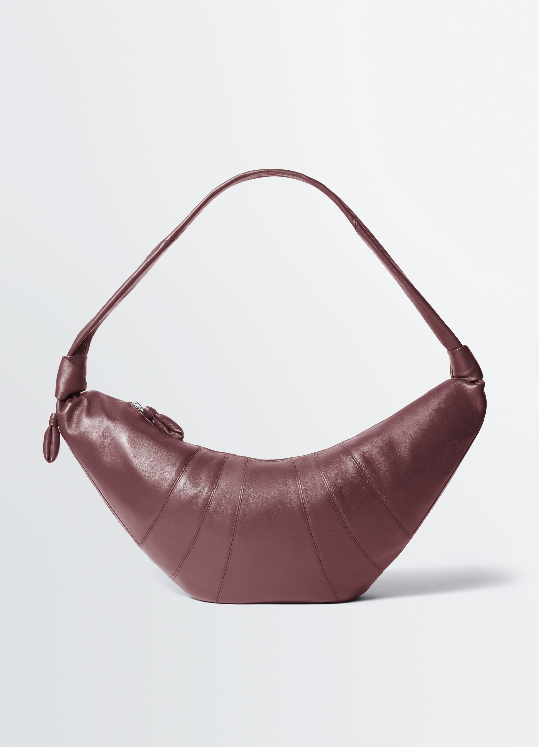 LARGE CROISSANT BAG IN LEATHER - Bitter Cocoa - Soft Nappa Leather