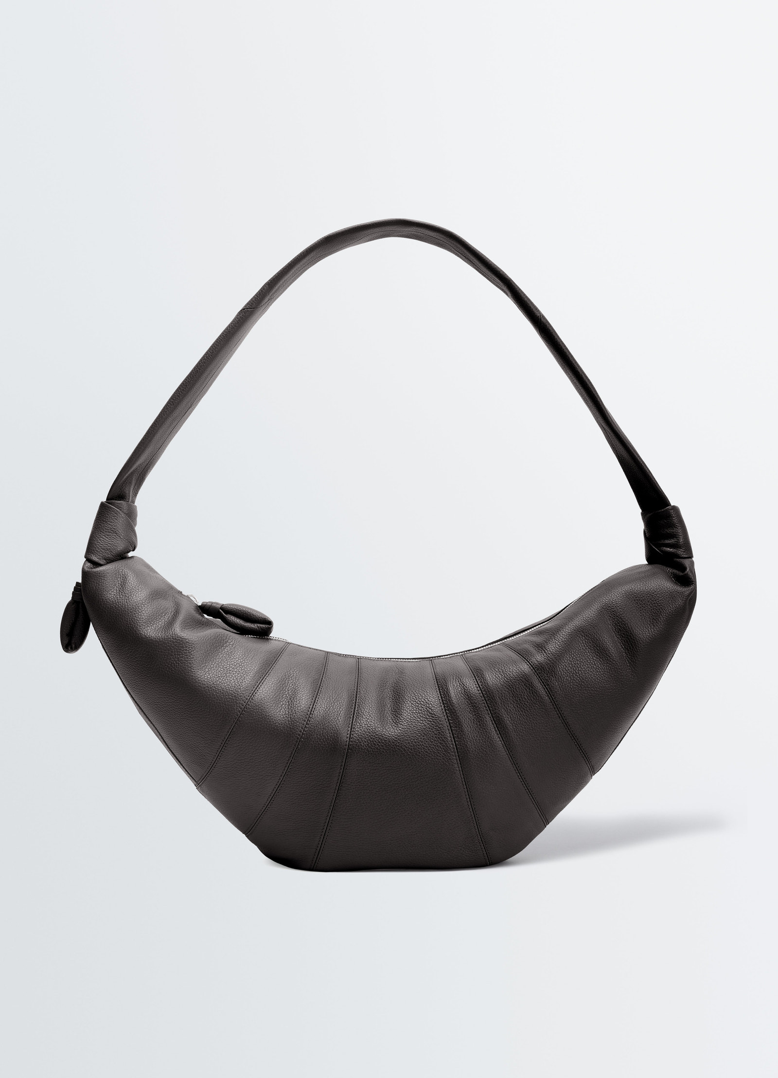 Large croissant bag in leather