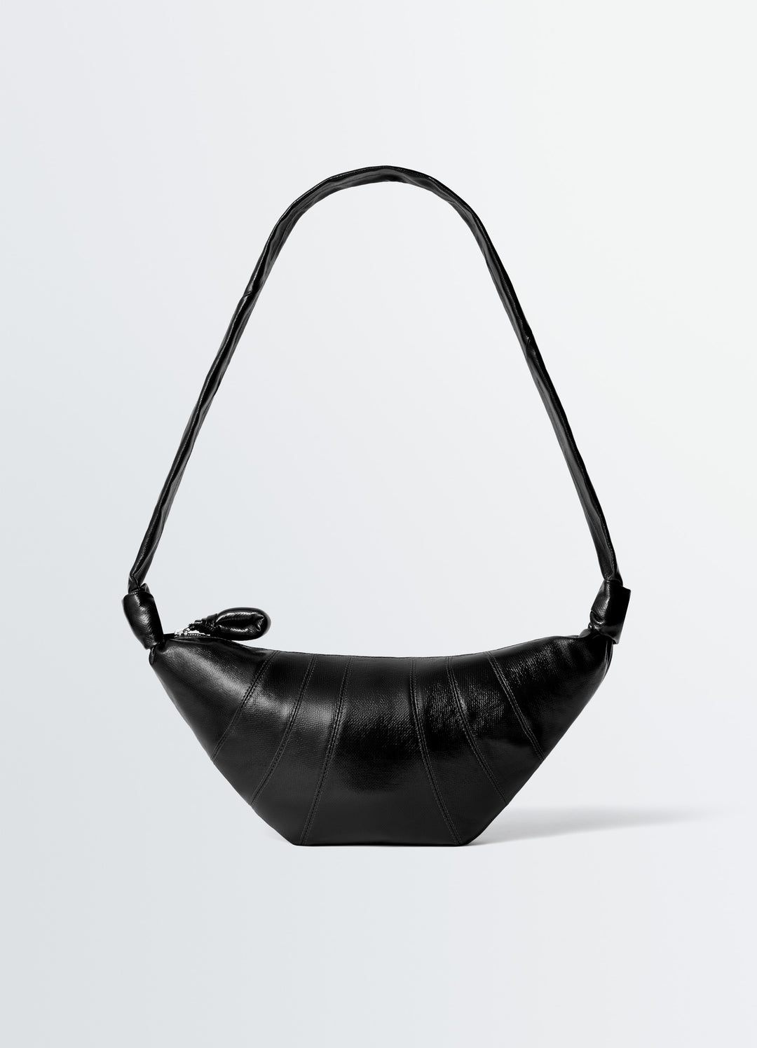 Medium Croissant Bag in Coated Cotton, product shot, Front view Supple curve design
