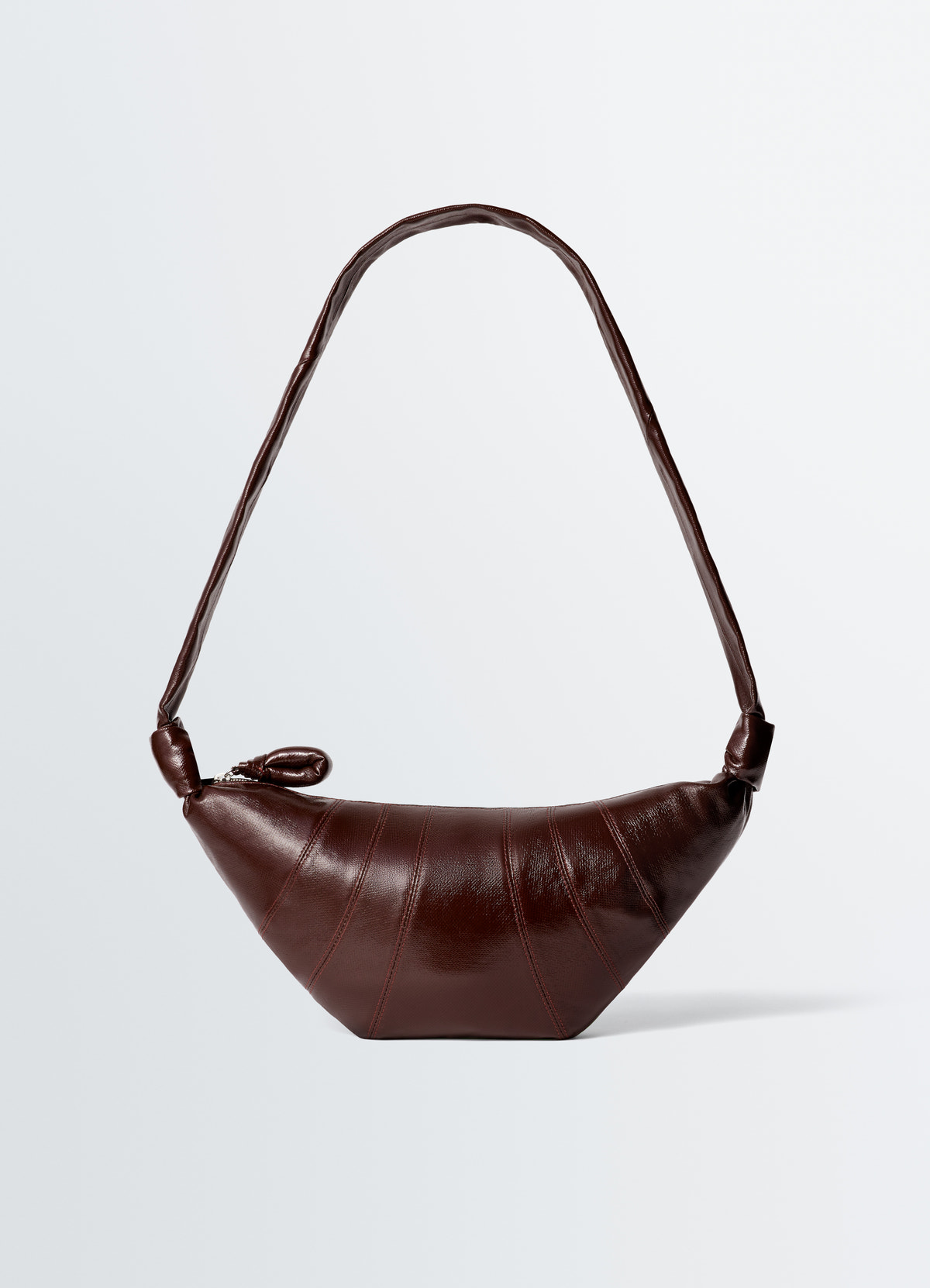 Medium croissant bag in coated cotton