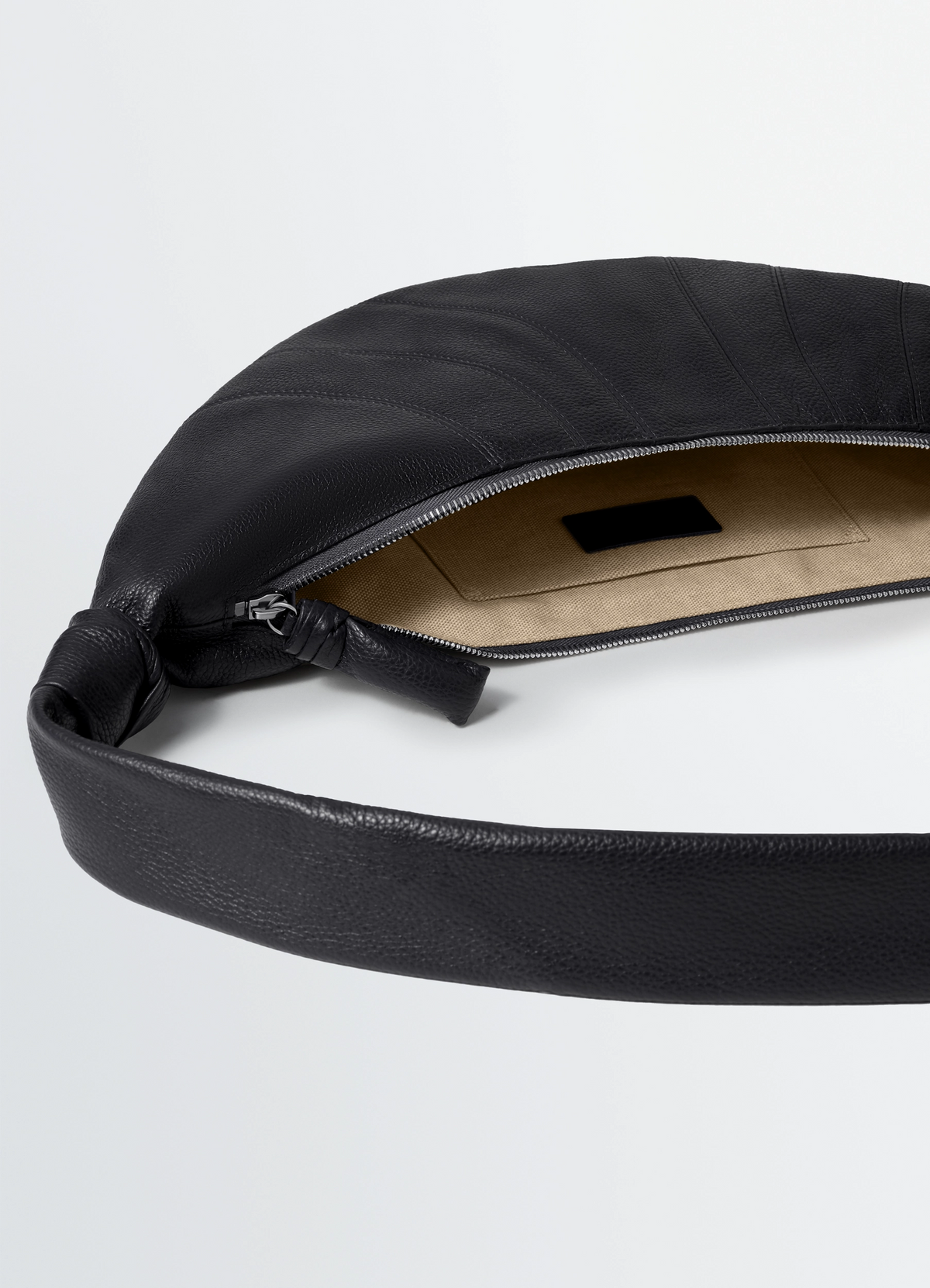 バッグ LEMAIRE MEDIUM CROISSANT BAG BLACK MEDIUM CROISSANT BAG IN LEATHER - Black - Soft Grained Leather