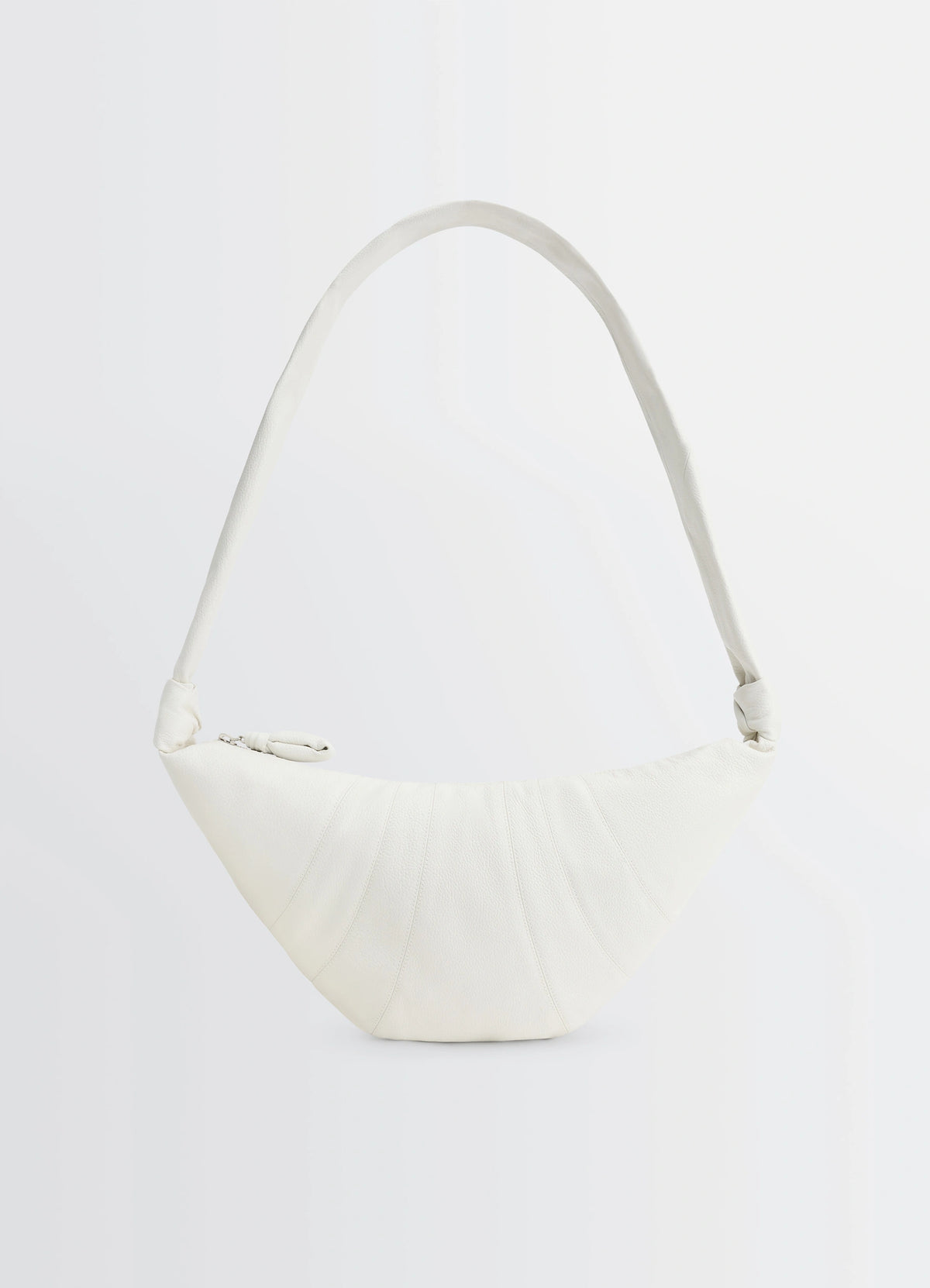 MEDIUM CROISSANT BAG - Chalk - Soft Grained Leather - Unisex | LEMAIRE