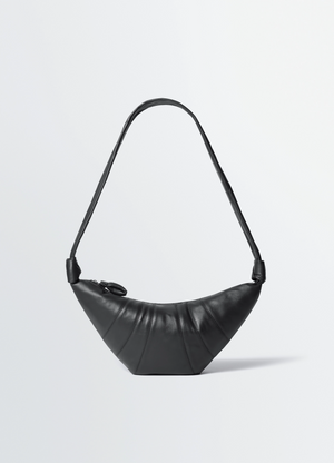 MEDIUM CROISSANT BAG IN LEATHER - Black - Soft Nappa Leather MEDIUM CROISSANT BAG IN LEATHER - Black - Soft Nappa Leather