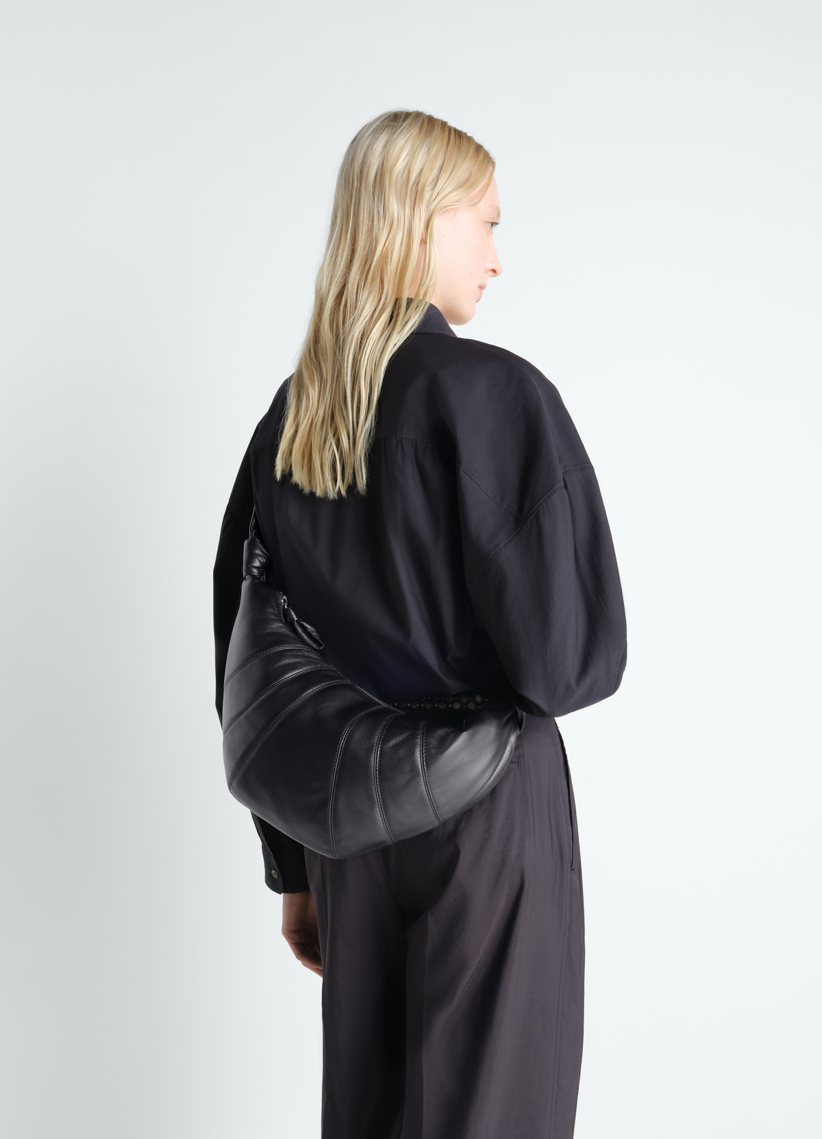 Medium croissant bag in soft nappa leather