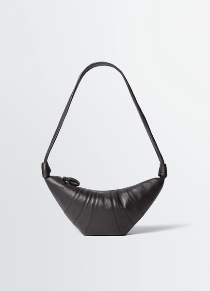 Lemaire Medium Crossbody Bag ブラック MEDIUM CROISSANT BAG IN LEATHER - Dark Chocolate - Soft Nappa