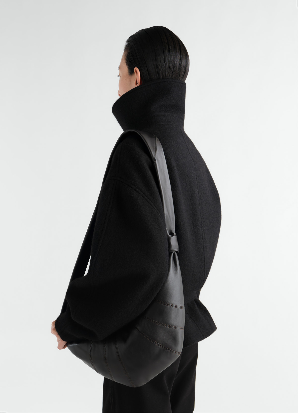 Medium croissant bag in soft nappa leather