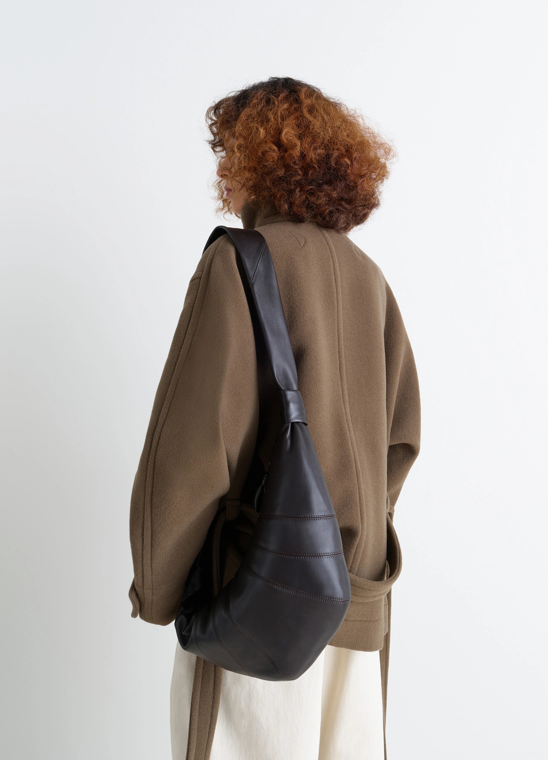 Dark Chocolate Mini Fortune Croissant Bag | LEMAIRE Dark Chocolate Mini Fortune Croissant Bag | LEMAIRE