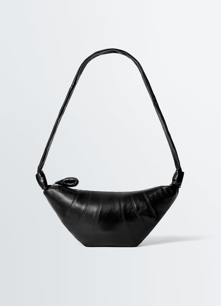 かまやつ LEMAIRE Medium Croissant Bag MEDIUM CROISSANT BAG IN COATED COTTON - Black - Coated Cotton