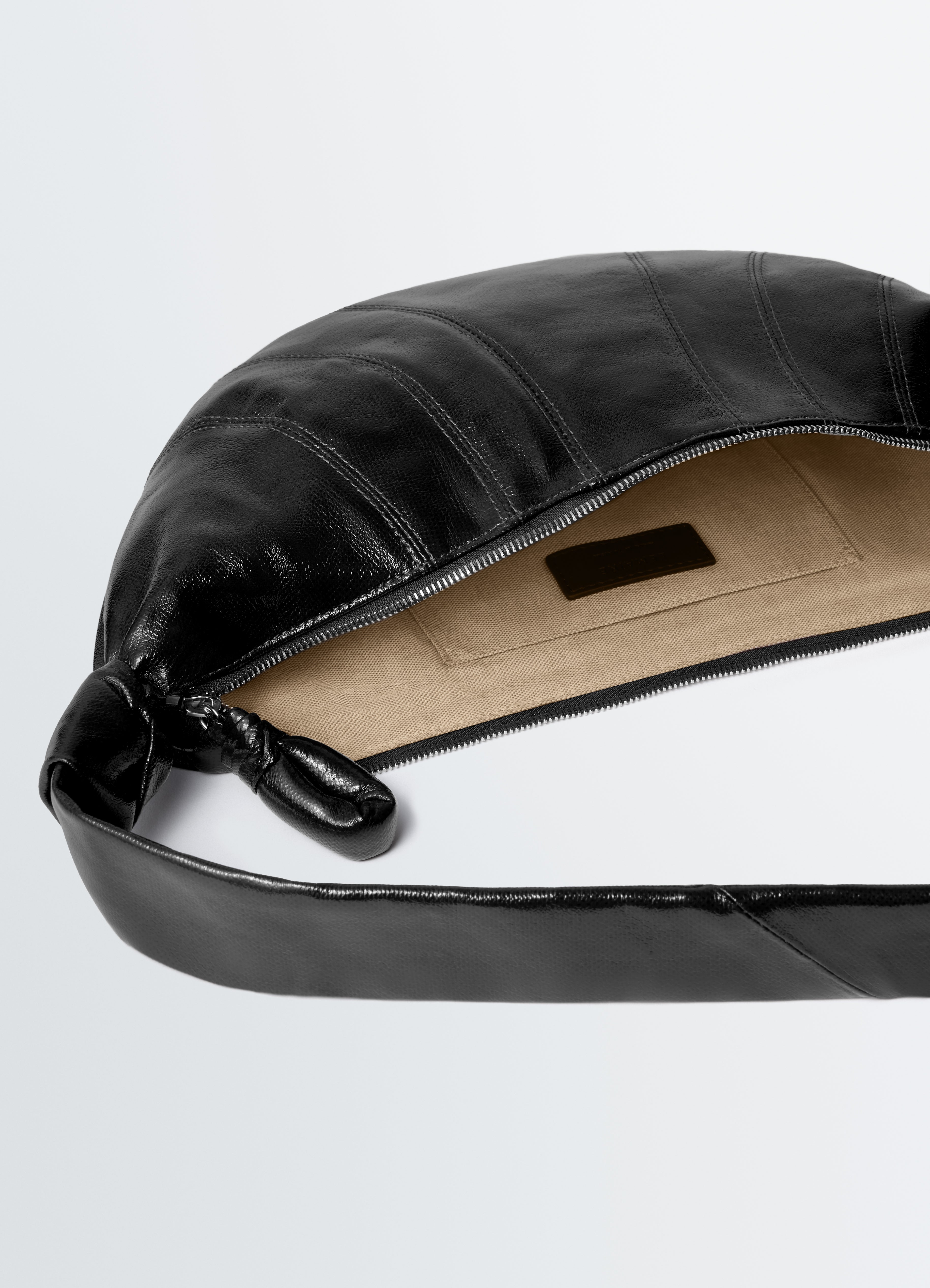 LEMAIRE Medium Croissant Bag ブラック MEDIUM CROISSANT BAG IN COATED COTTON - Black - Coated Cotton