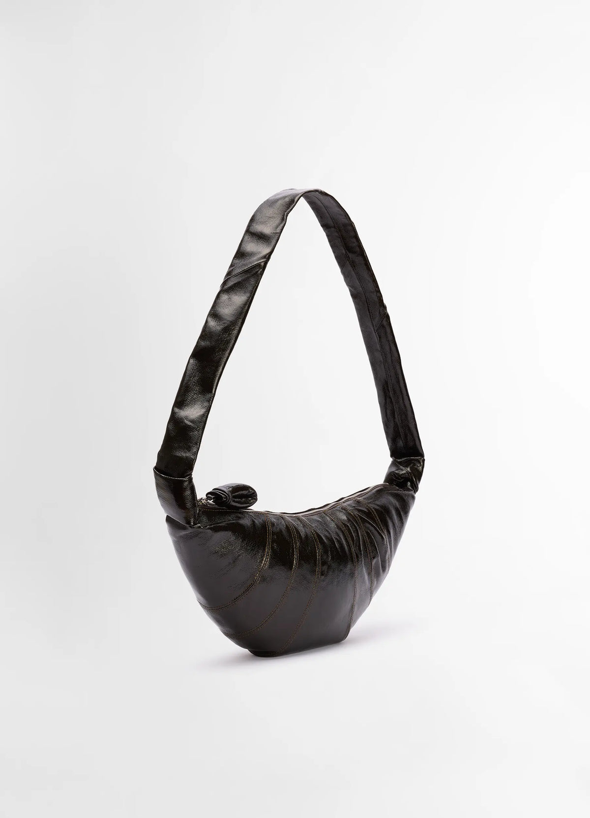 MEDIUM CROISSANT BAG IN COATED COTTON - Truffle - Coated Cotton