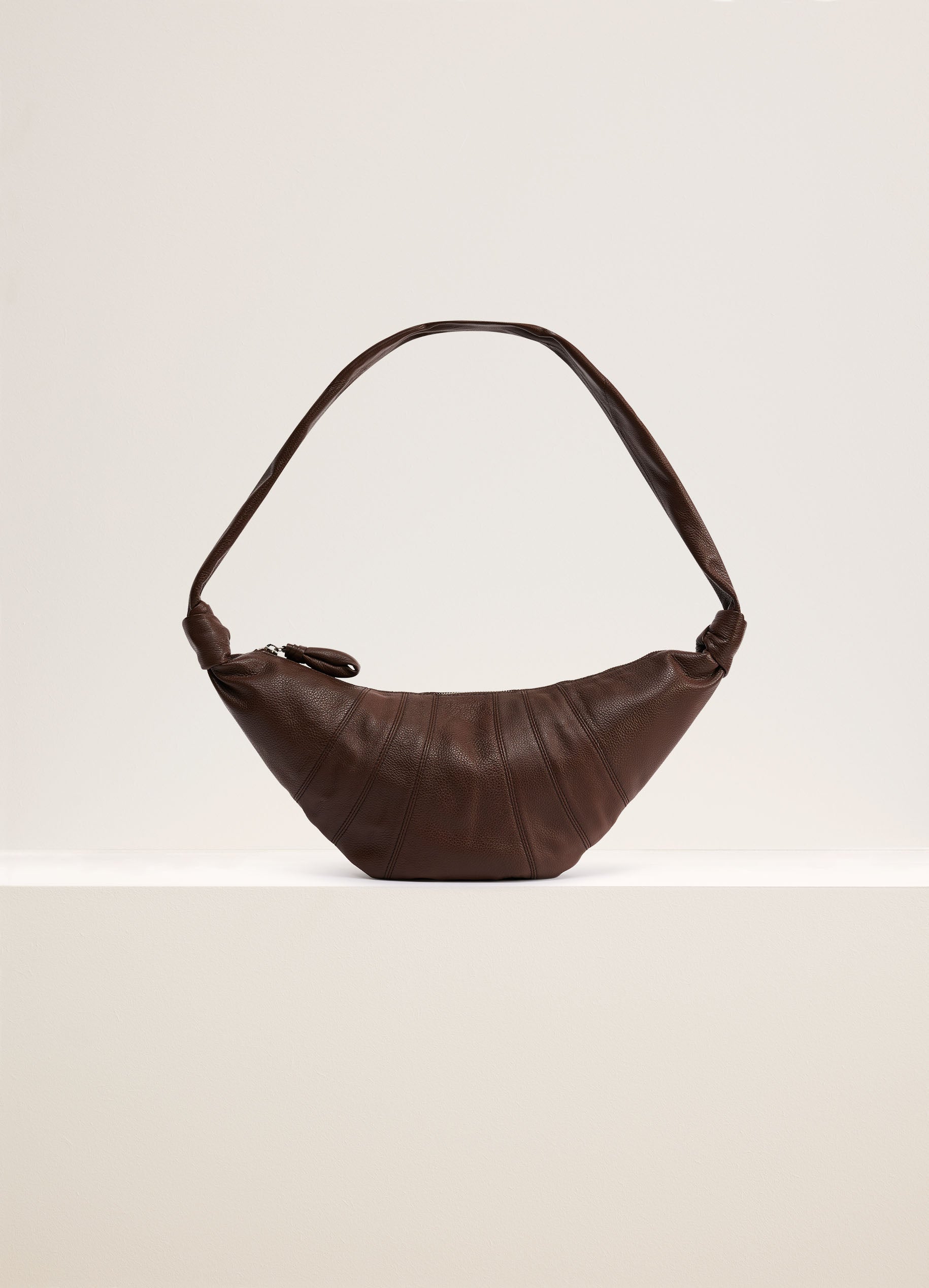 Medium Croissant Bag in Pecan Brown | LEMAIRE