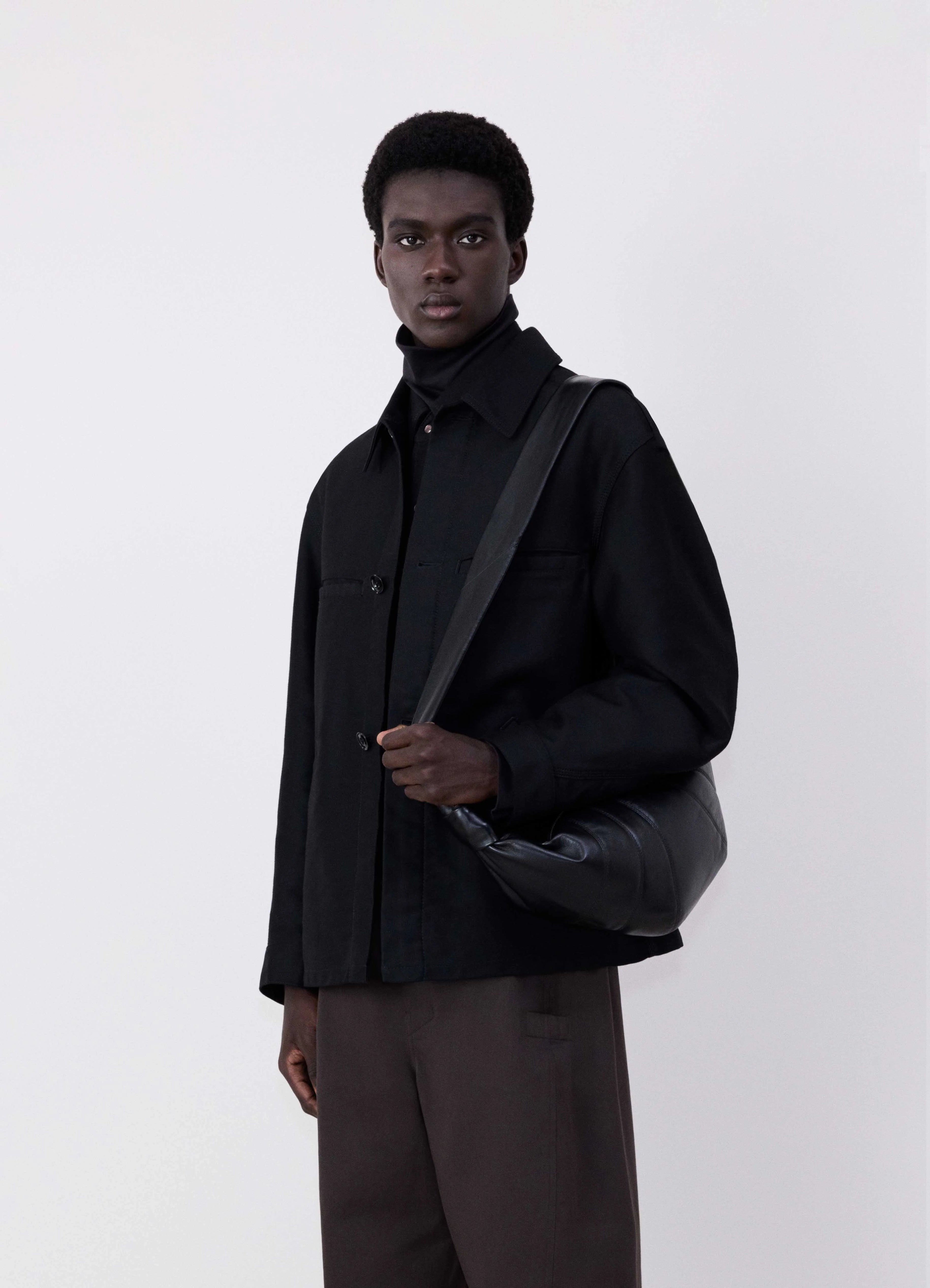 Black Medium Croissant Bag | LEMAIRE