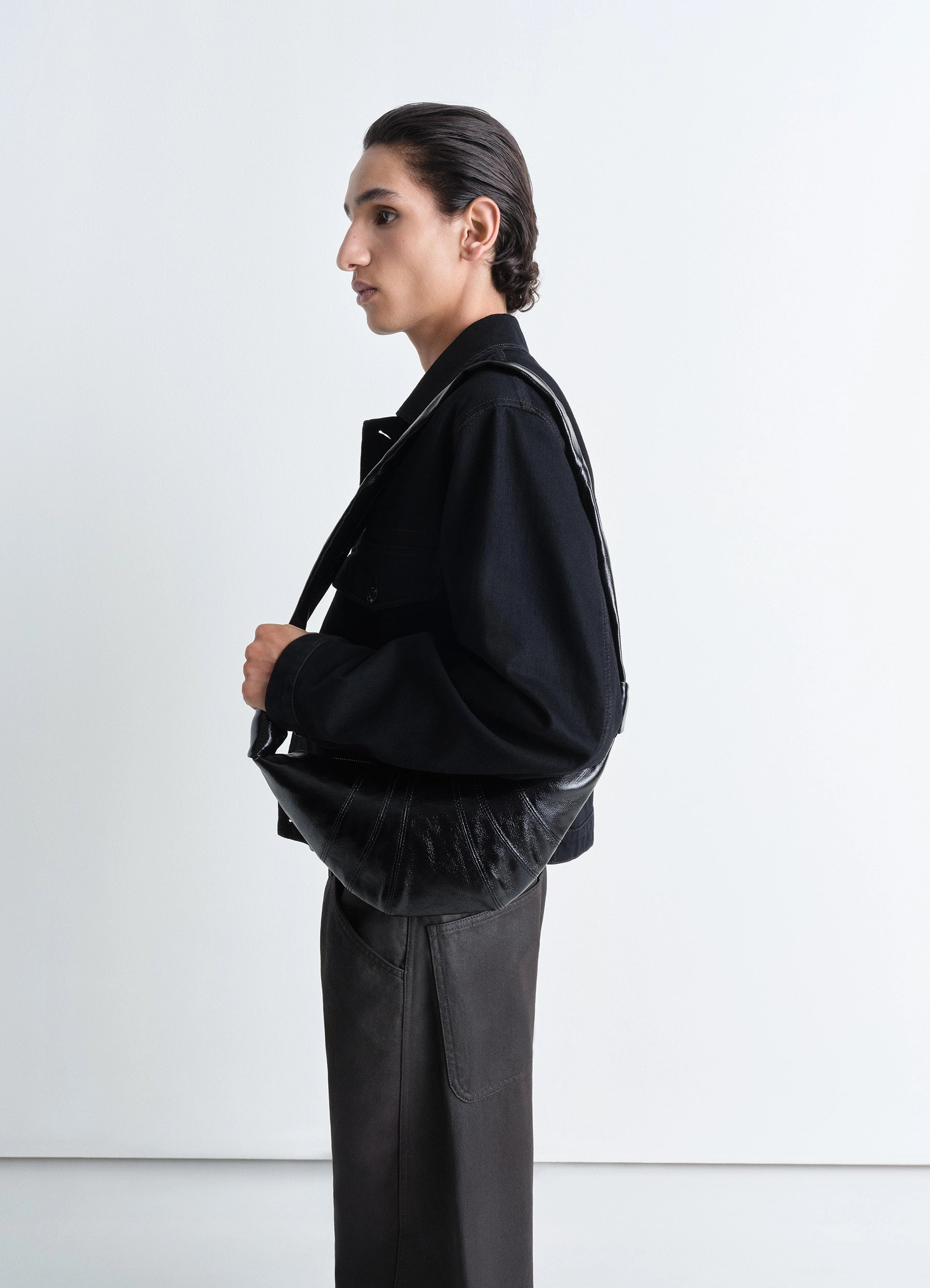 Black Small Croissant Bag | LEMAIRE Black Small Croissant Bag | LEMAIRE