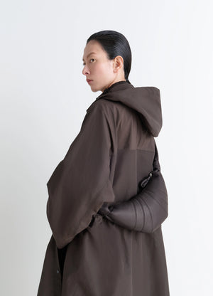 Lemaire Small Croissant Bag in Grained Leather, model shot, Back view Textured look